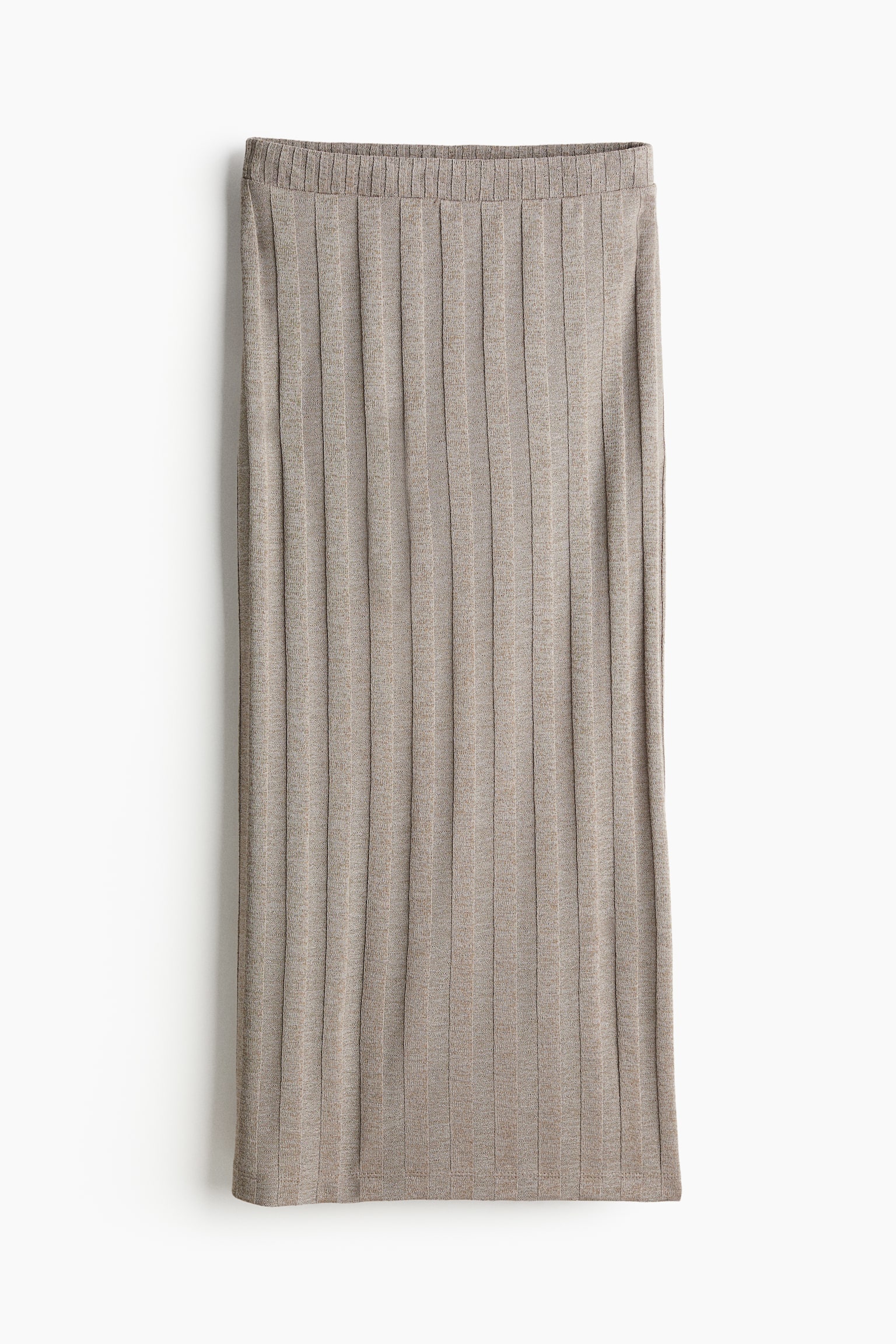 Rib Knit Skirt - Dark beige marle - 2