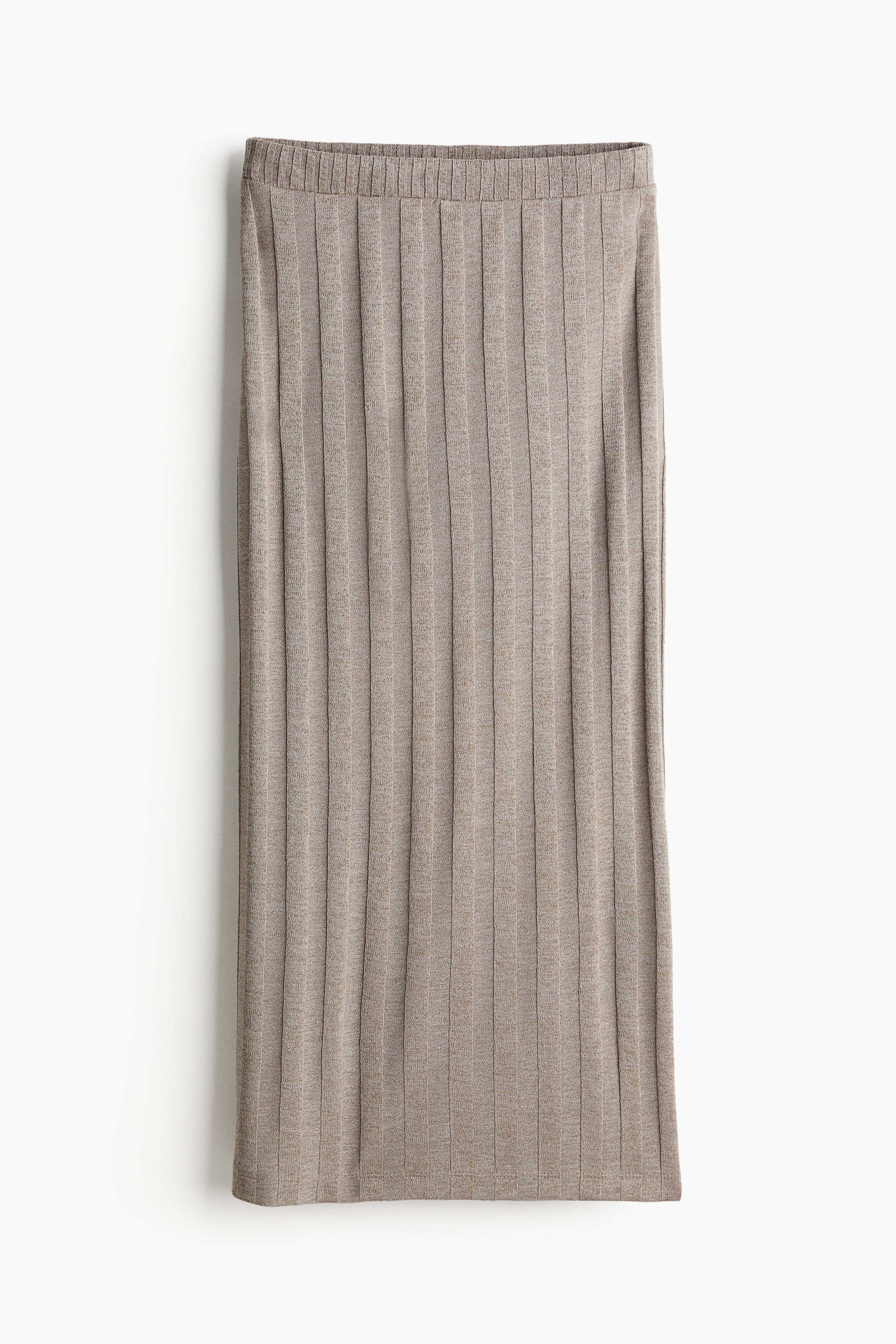 View larger image: Rib-knit skirt - Dark beige marl - Ladies | H&M 1