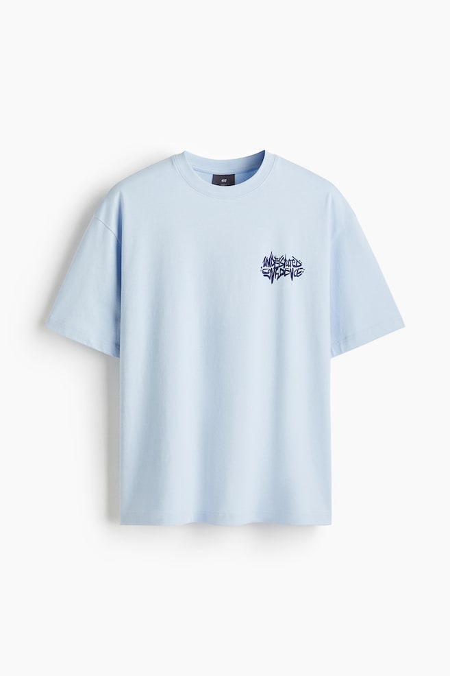Camiseta con motivo estampado Loose Fit - Azul claro/Confidence/Blanco/Offside Society/Blanco/Port Meridian Club/Blanco/Peak season/Blanco/Finca Olivetta/Blanco/Cangrejo/Blanco/Cafe Aloha - 1