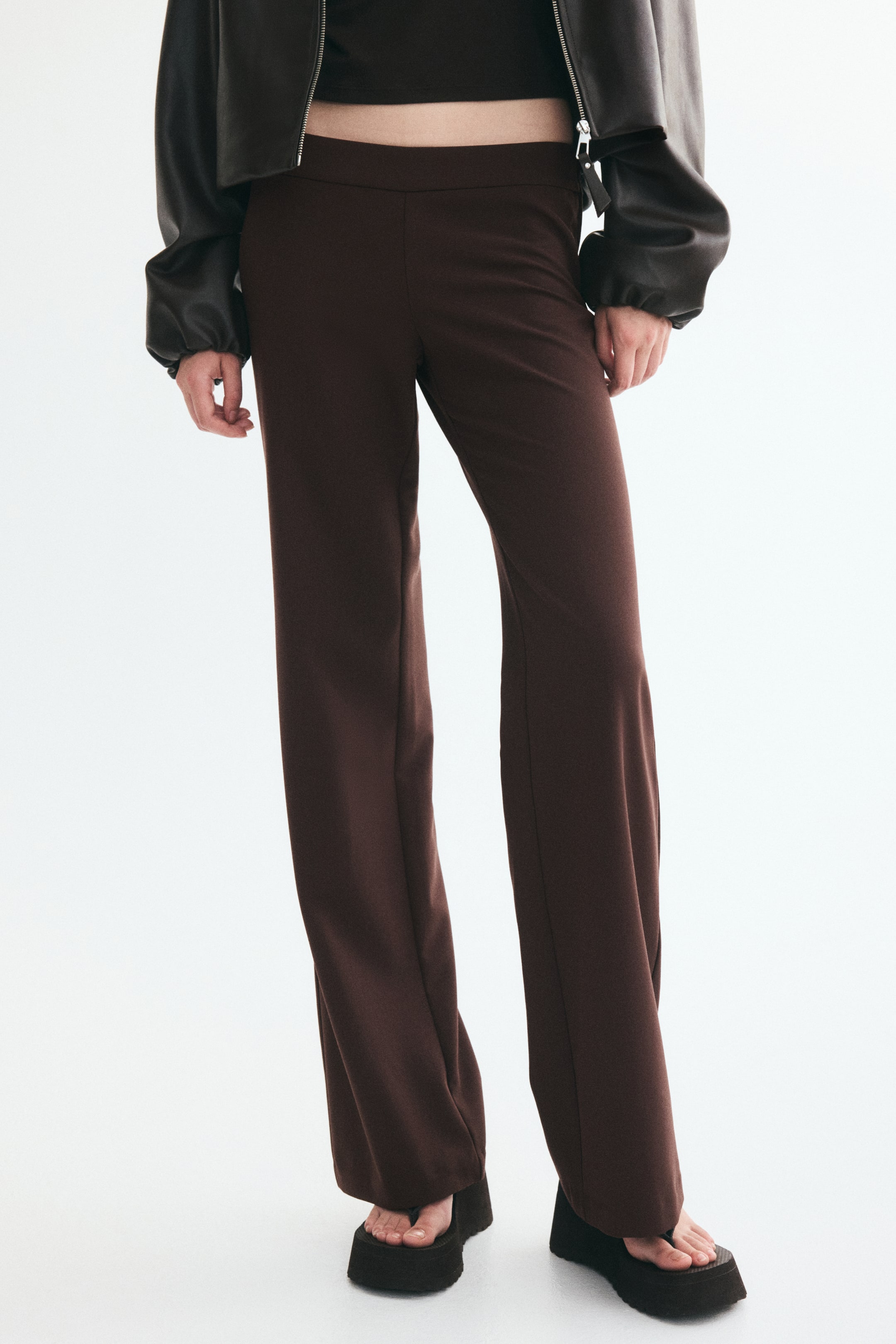 Low-Waist Twill Pants