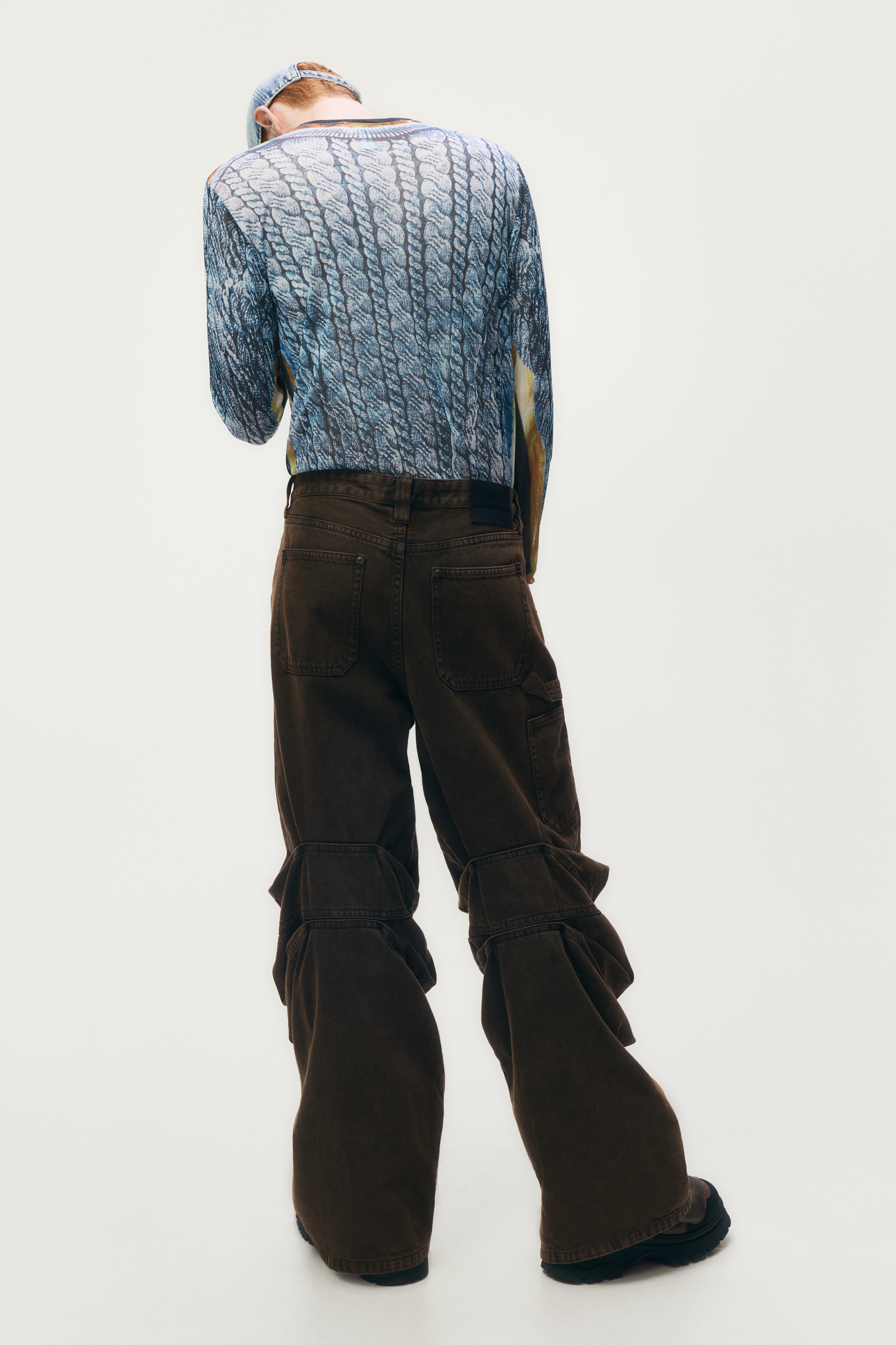 スラウチーツイルパンツ - ダークブラウン - Men | H&M JP