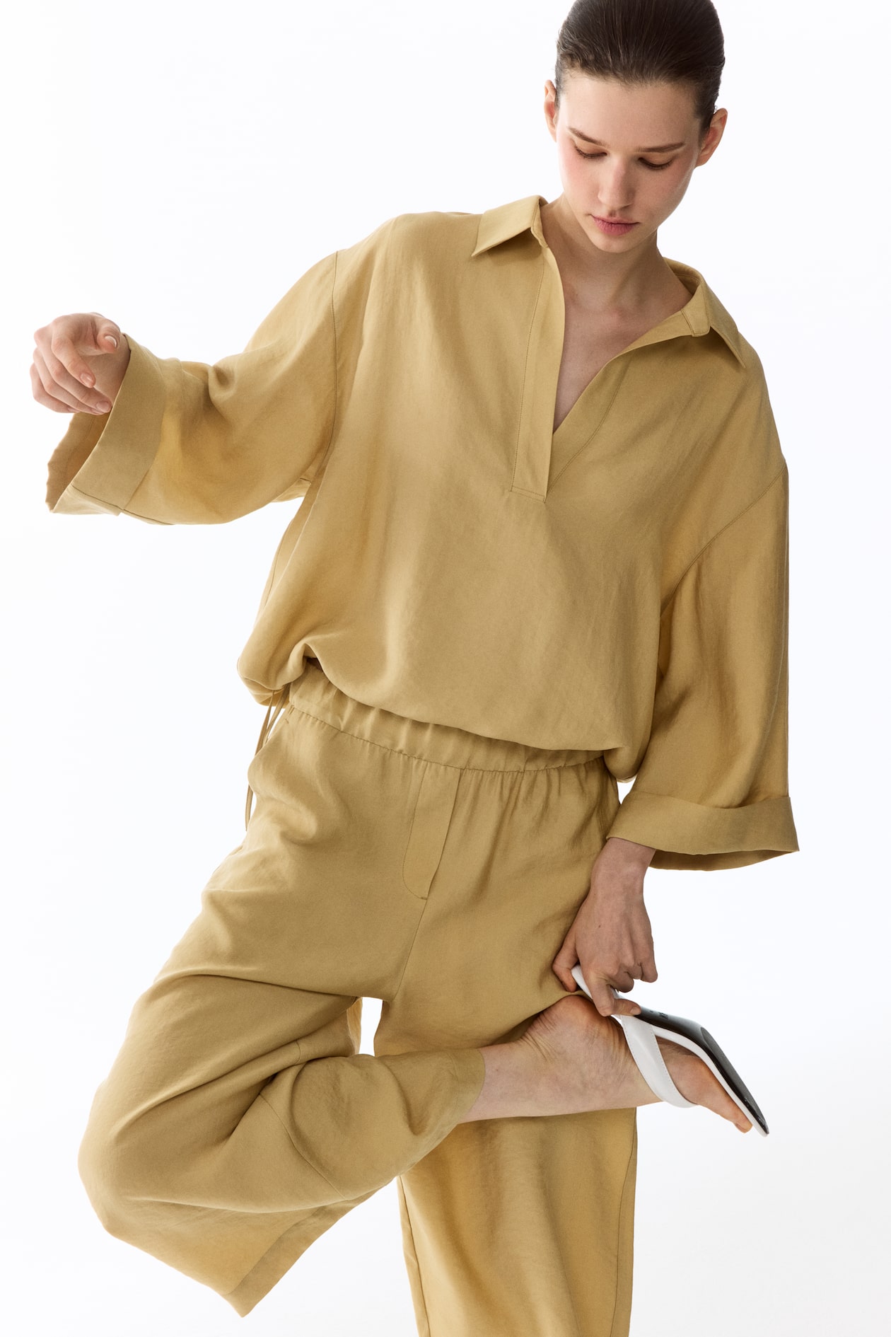 Straight-Leg Lyocell-Blend Pants - image 4