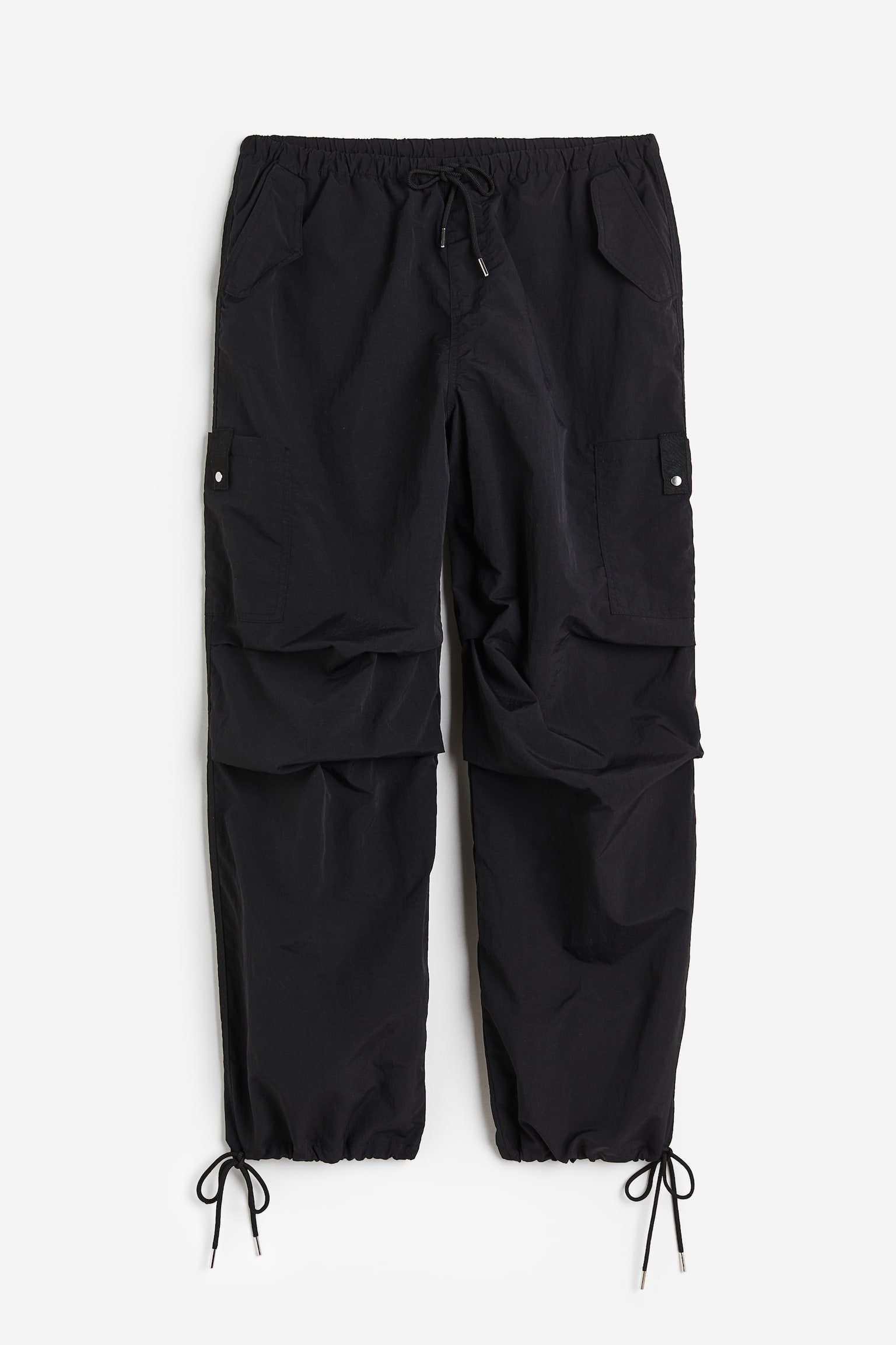 Nylon Parachute Pants - Black