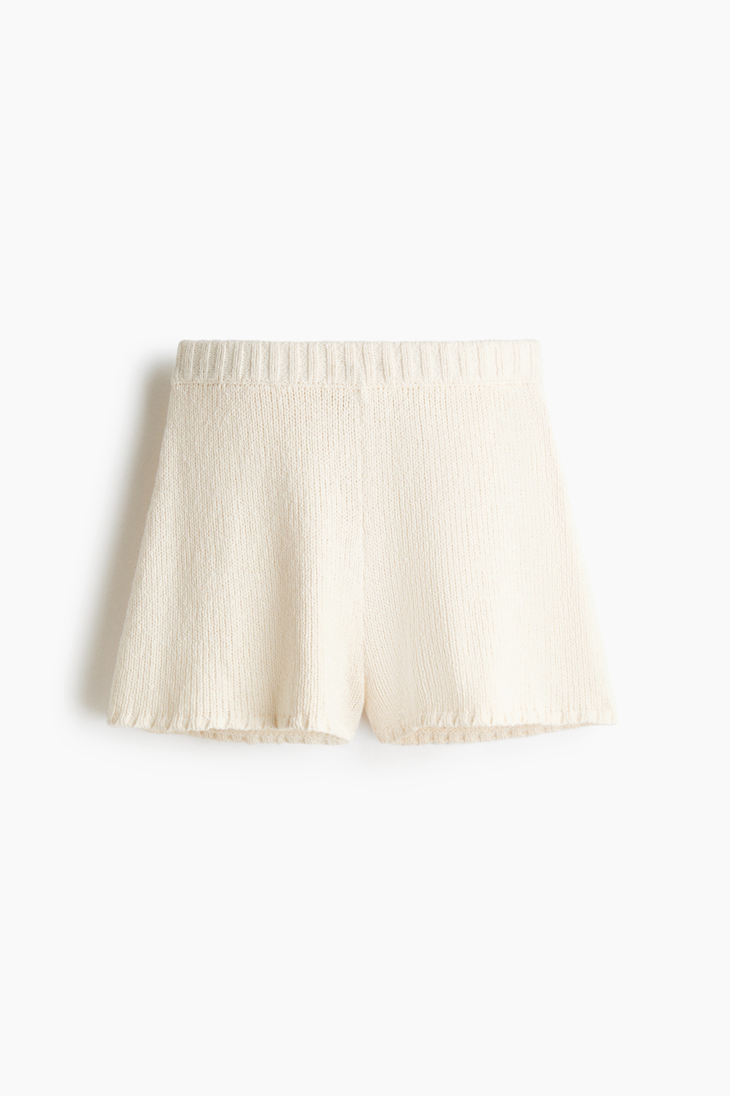 Triko Pull-on Şort - Krem