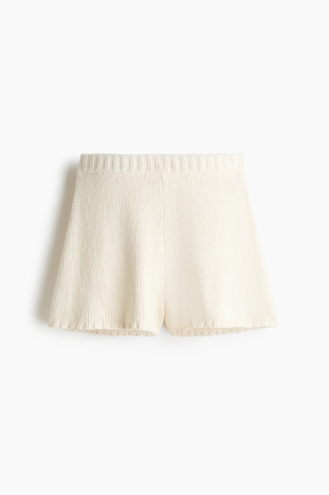 Knit Pull-On Shorts - Cream - 1