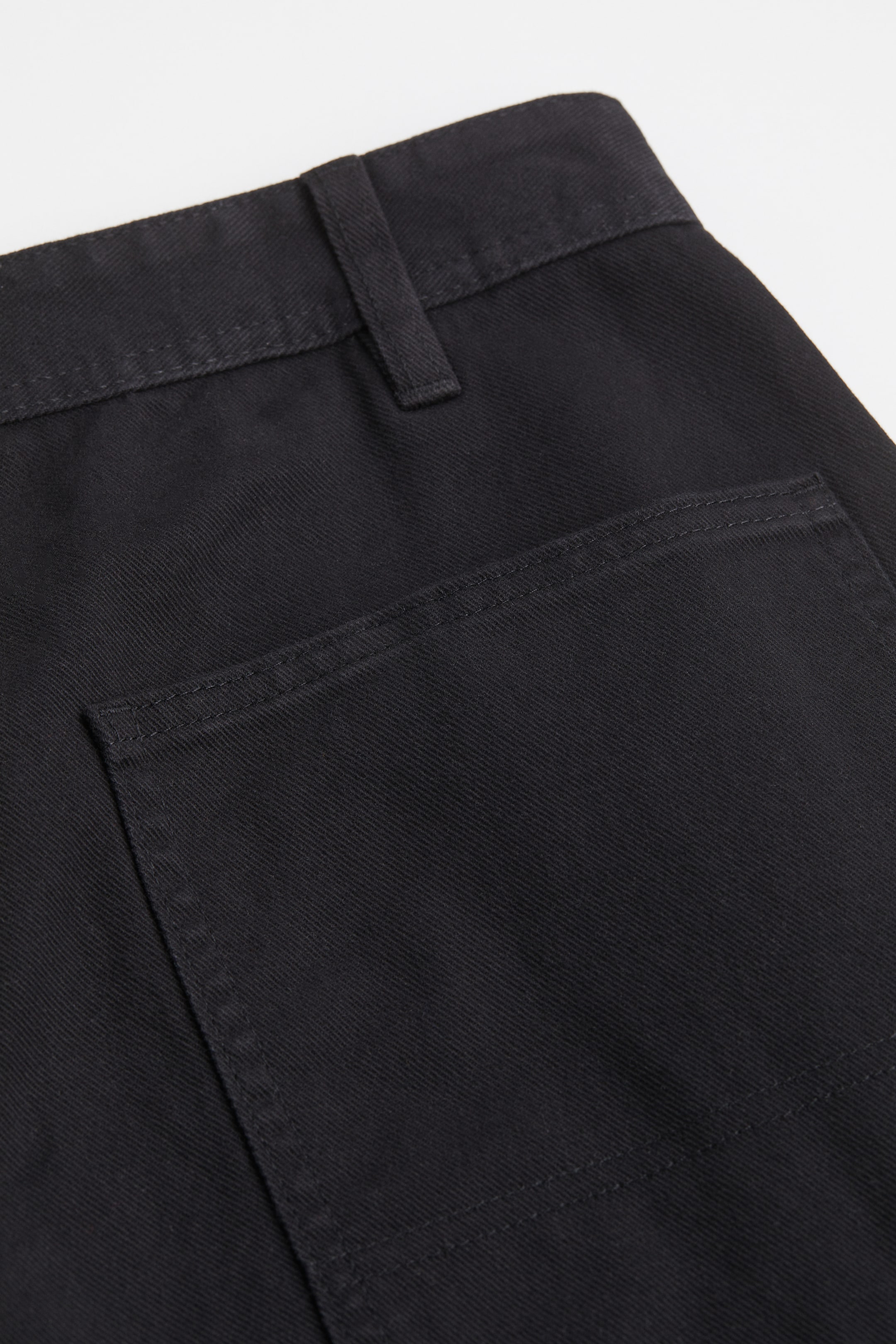 Cotton Twill Pants - Regular waist - Long - Black - Men | H&M US