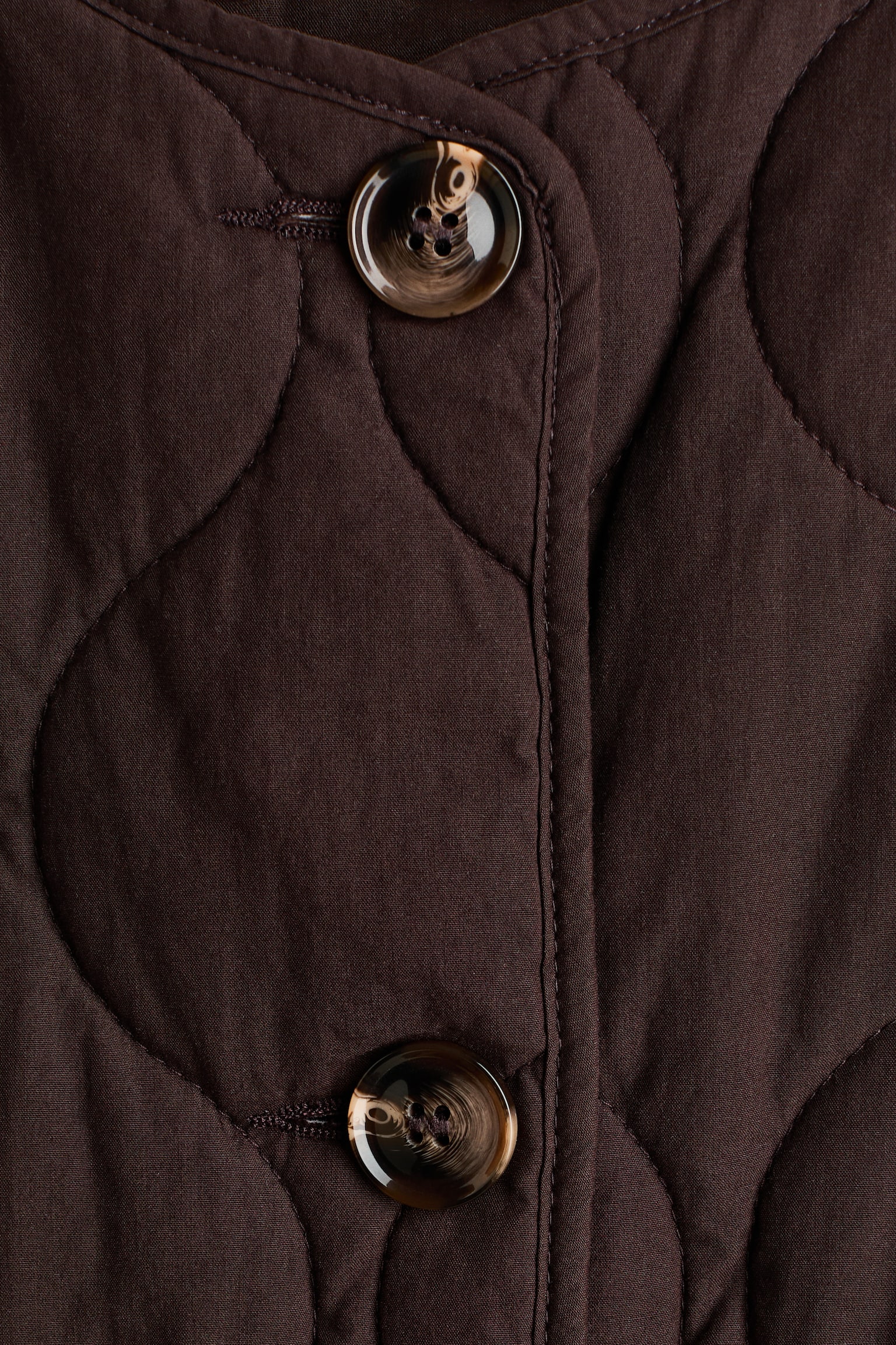 Quilted jacket - Dark brown/Dark khaki green - 2