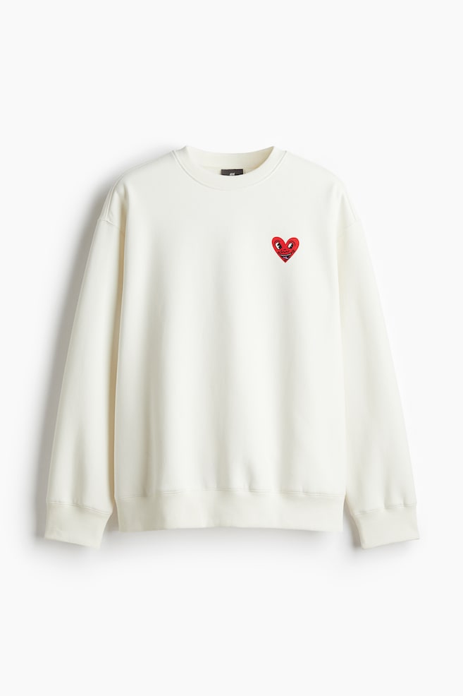 Loose Fit Sweatshirt - Cream/Keith Haring/Light blue/Matisse/Dark brown/Ramones/White/Katsushika Hokusai - 1