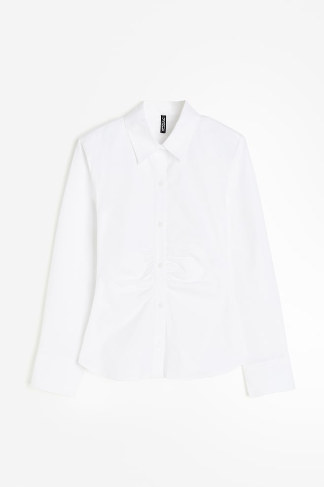 Shoulder-pad shirt - White/Dark grey - 2