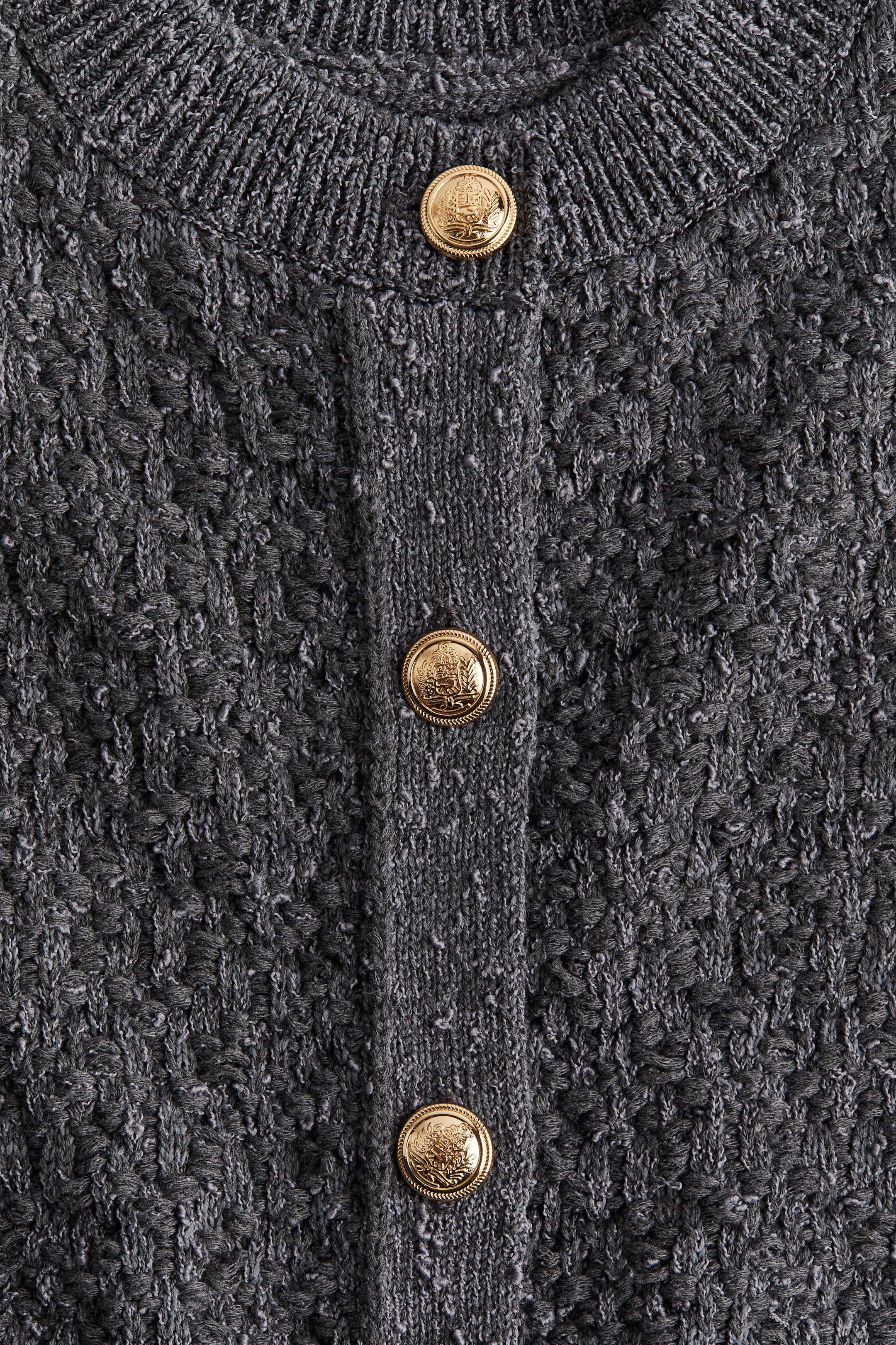 Textured-Knit Cardigan