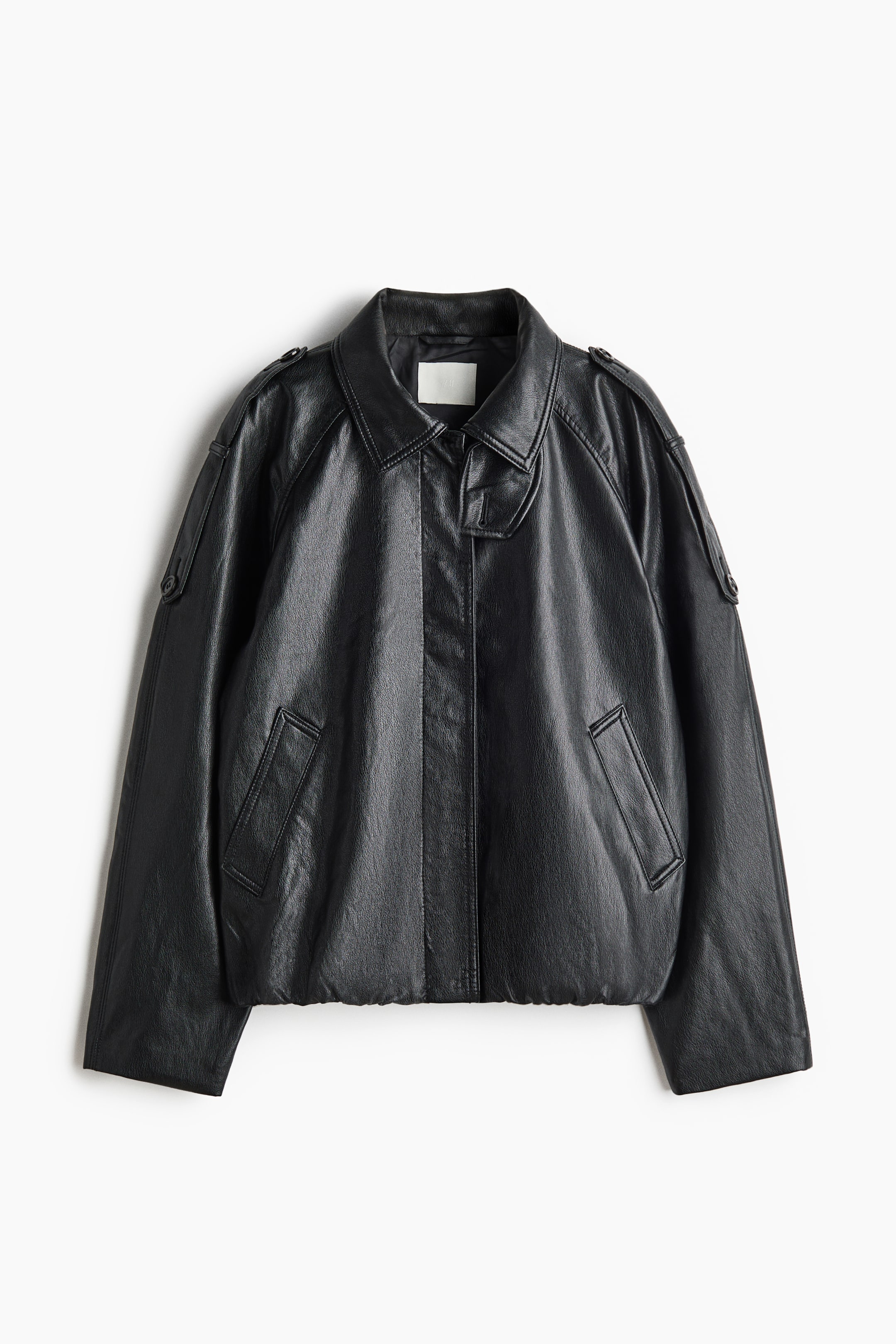 Veste ample en tissu enduit
