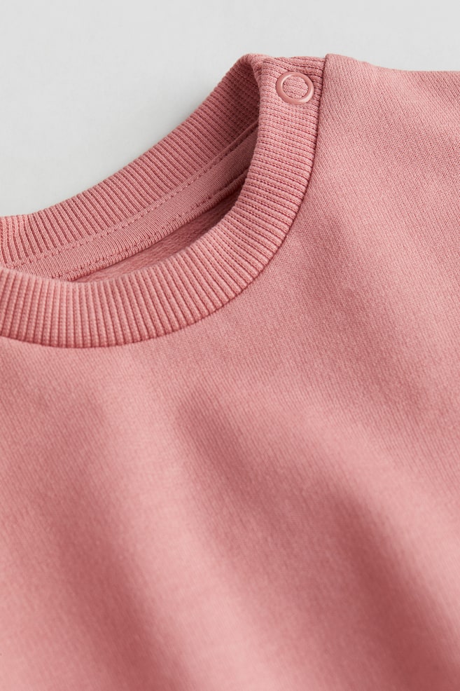 Cotton sweatshirt - Dusty pink/Black/Light grey marl/Light blue/dc/dc/dc/dc - 2