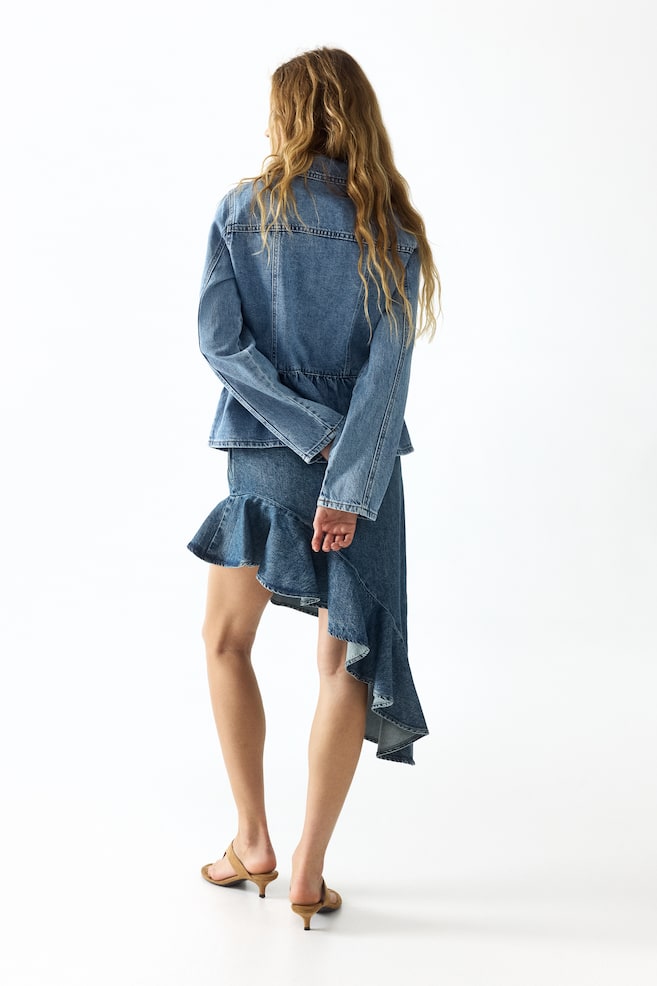 Asymmetric denim skirt - Denim blue - 5