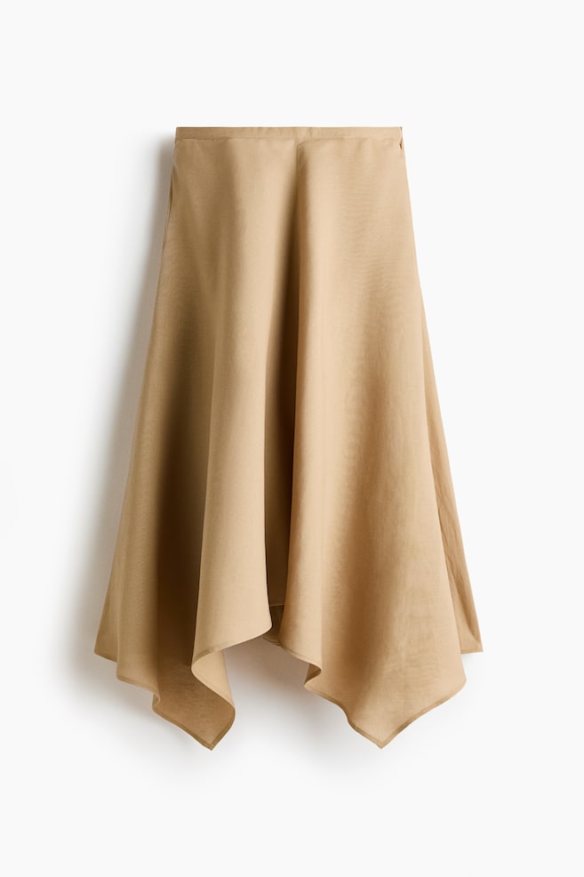 Falda larga tipo pañuelo - Beige - 1