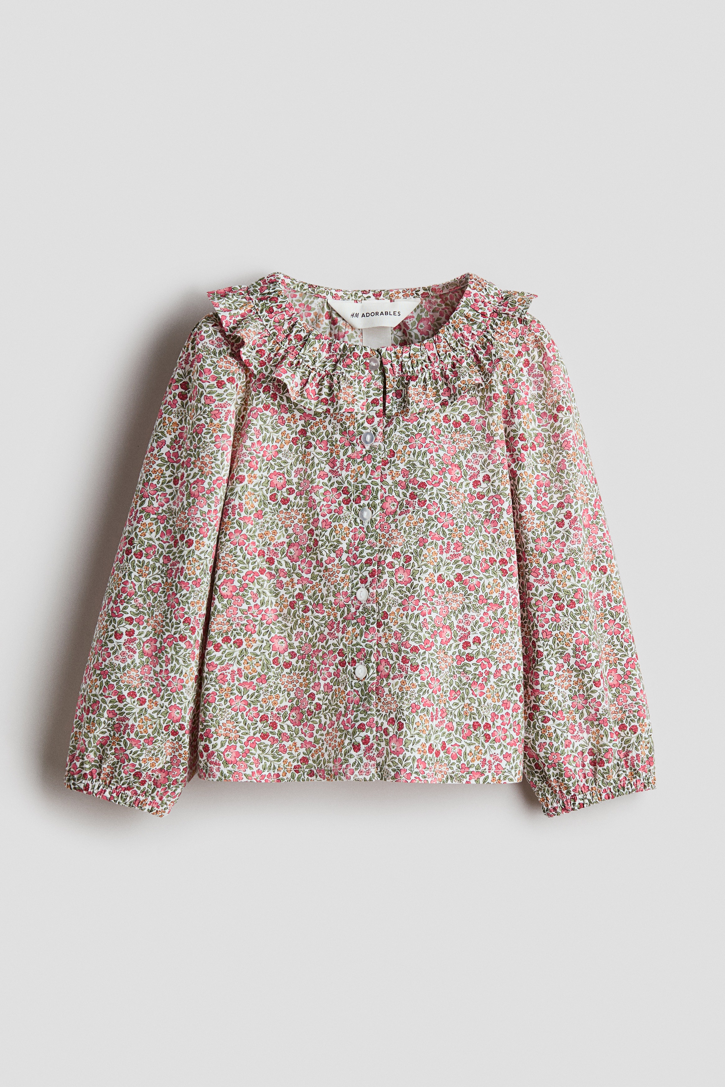 Cotton blouse - Pink/Floral