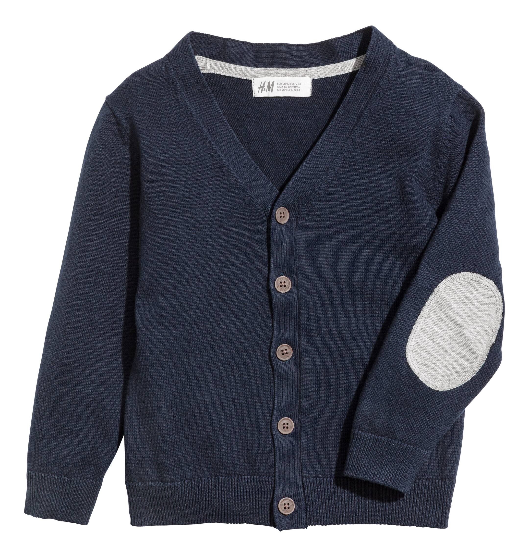 View larger image: Fine-knit cardigan - Dark blue - Kids | H&M GB 1