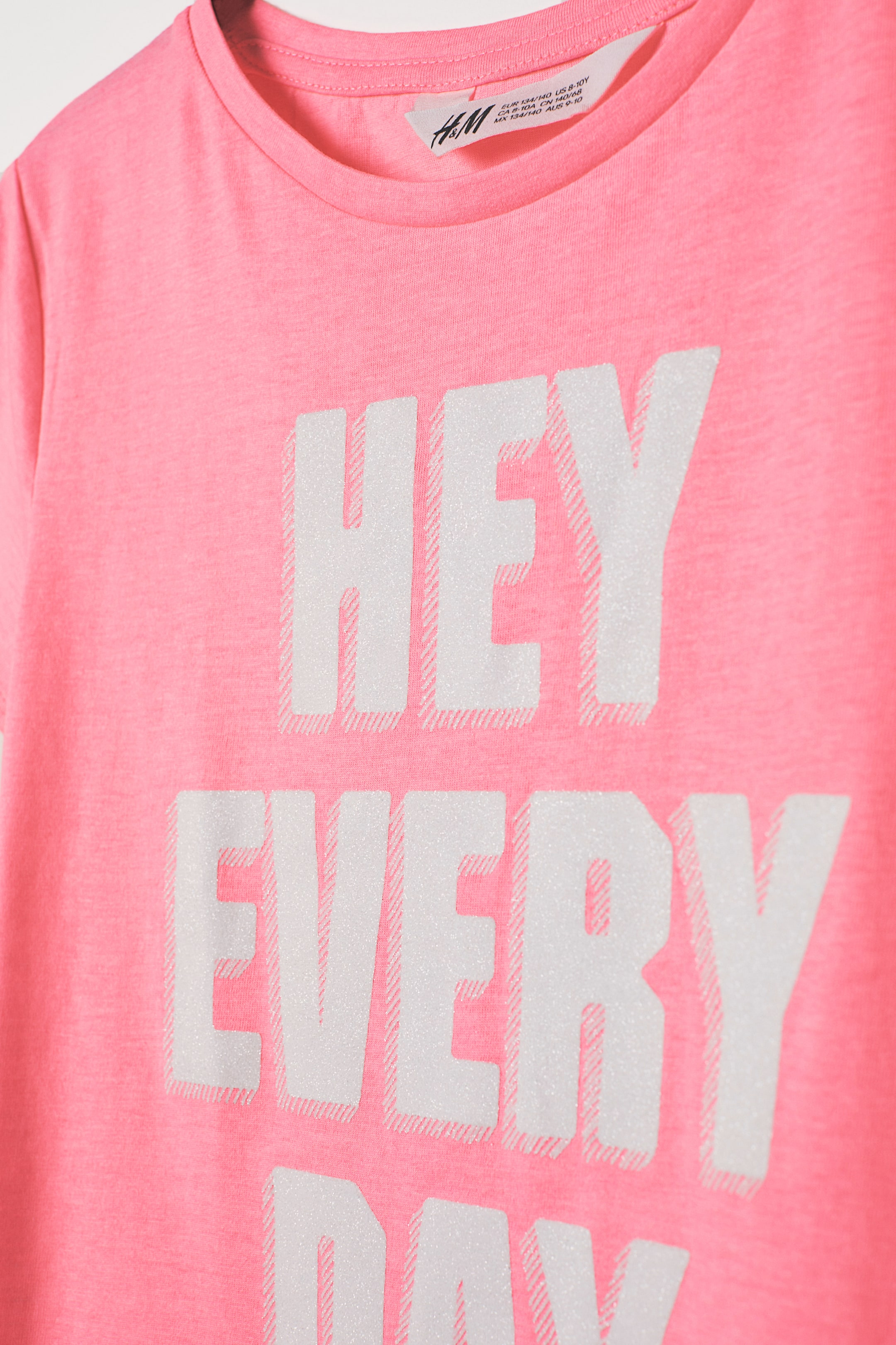 View larger image: Printed T-shirt - Pink/Hey Everyday - Kids | H&M IN 2