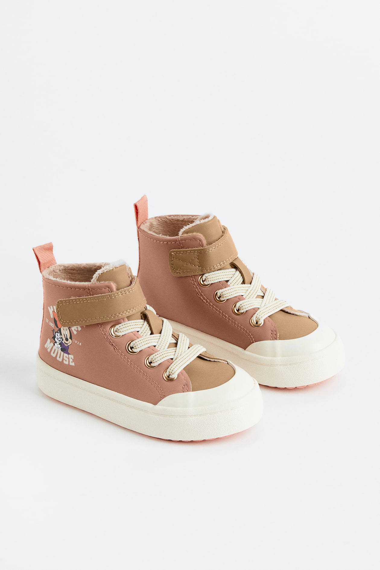 Printed High Tops - No heel - Beige/Minnie Mouse - Kids | H&M US