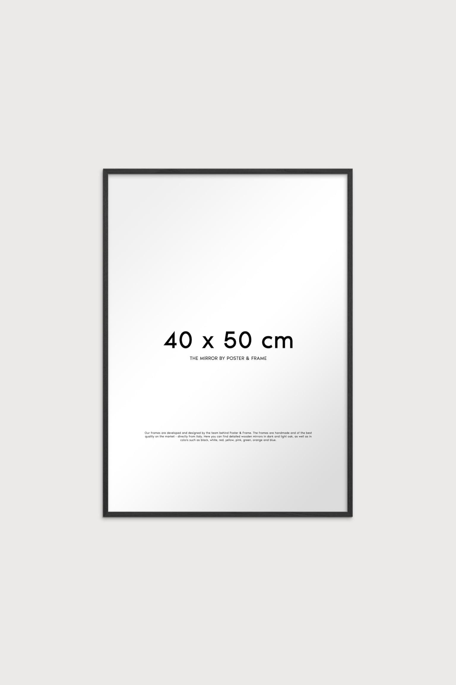 Spiegel Met Houten Frame - Zwart/Natuurlijk Eiken