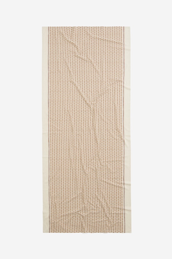 Large linen-blend tablecloth - Beige/Patterned - 3