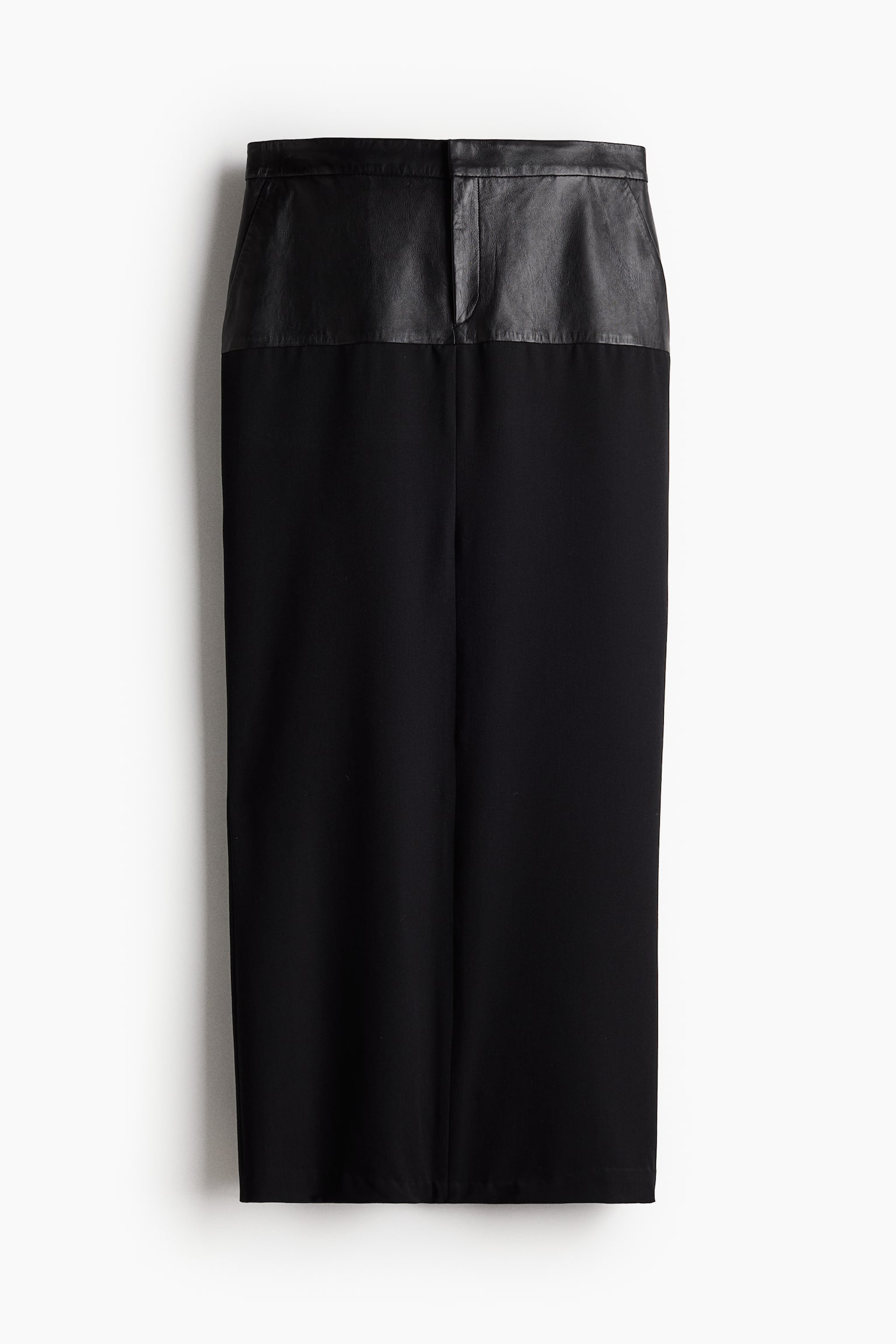 Dual Fabric Skirt - Black - 2