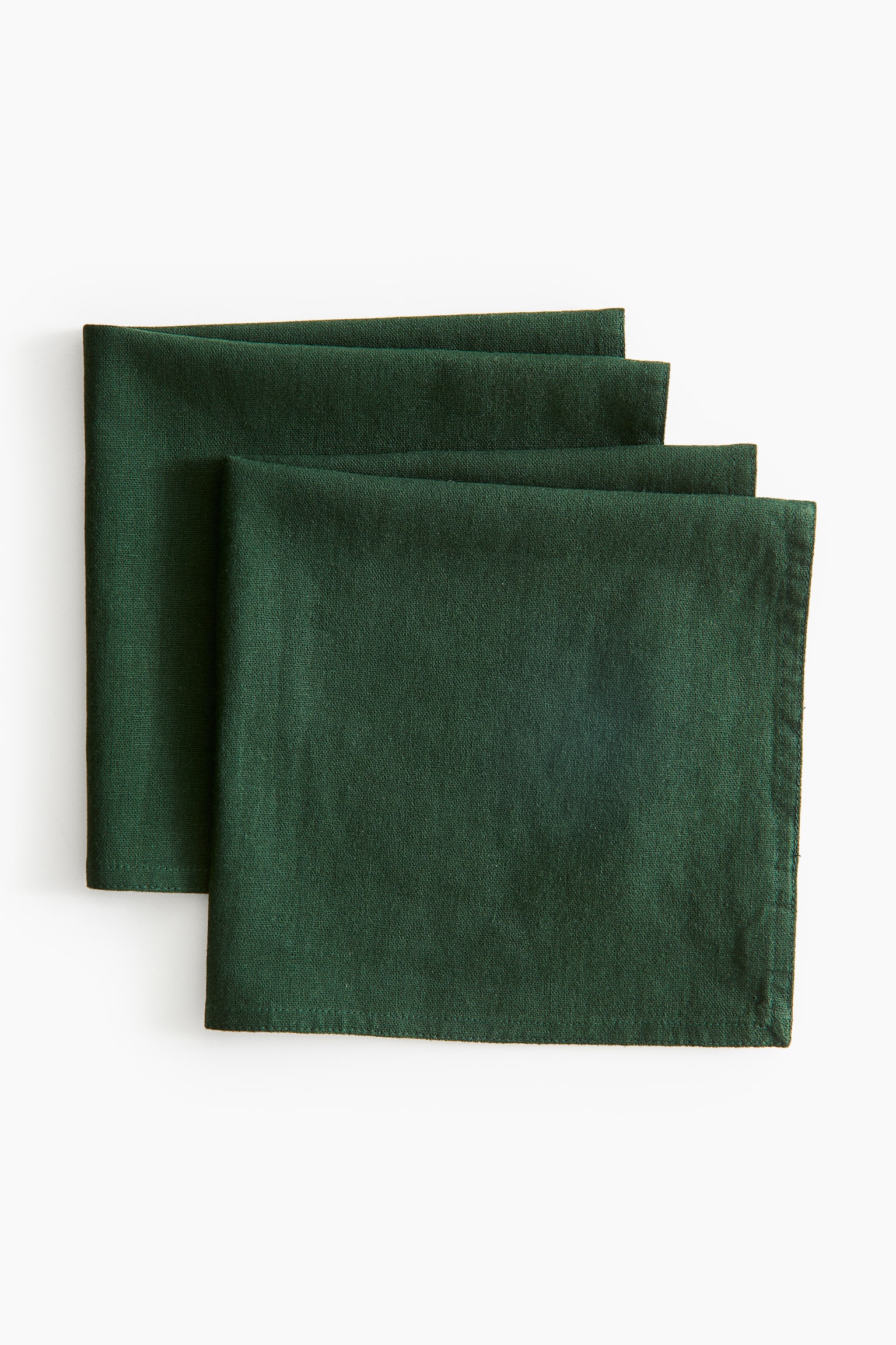 2-pack linen-blend napkins - Dark green/Light beige/Light mole/Dark red/White/Dark grey - 4