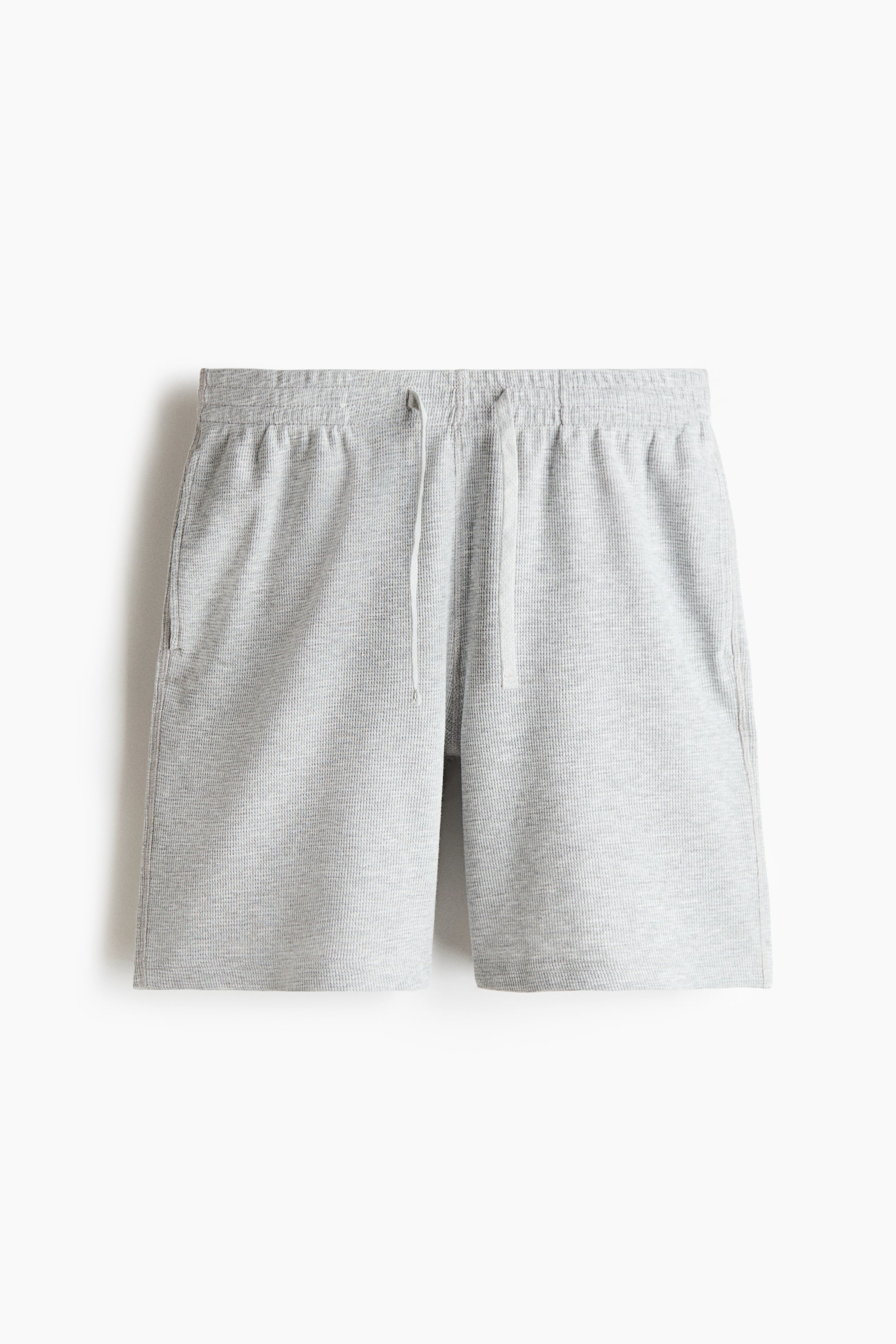 View larger image: Relaxed Fit Waffled shorts - Grey marl - Men | H&M 1