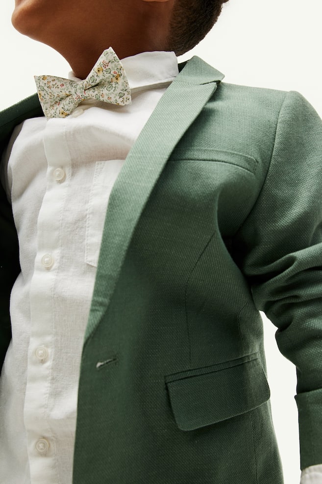 Floral-patterned bow tie - Green/Floral - 3