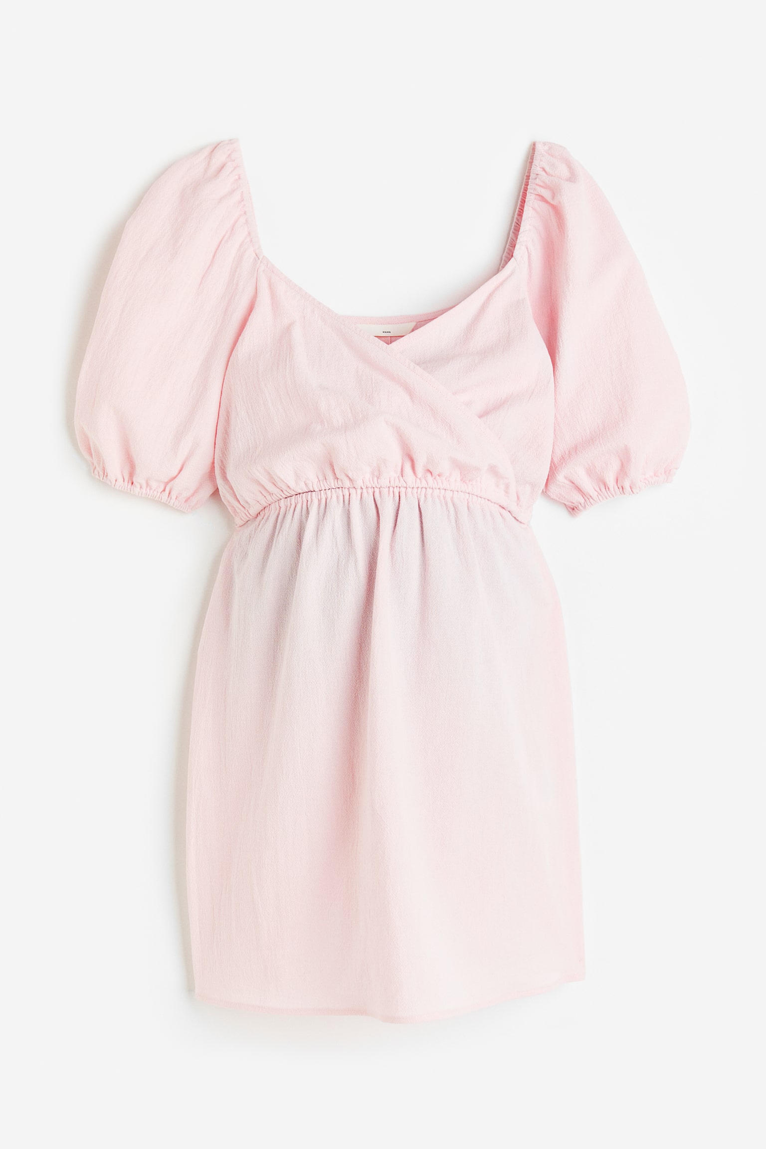 MAMA Puff-sleeve nursing dress - Light pink - 1