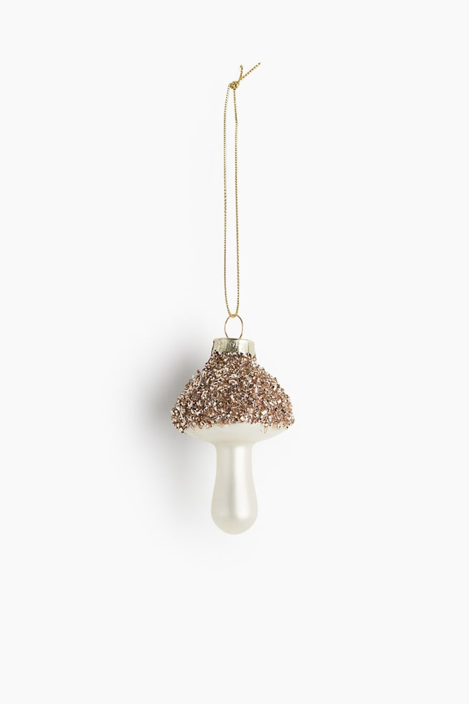 Addobbo natalizio in vetro - Dorato/fungo/Beige/omino di pan di zenzero/Dorato/albero di Natale/Dorato/fungo/Rosso/mela/Argentato/cigno/Dorato/pigna/Argentato/gufo/Argentato/orso polare/Verde/albero di Natale/Rosso/casa/Dorato/spumante/Trasparente/calice di vino - 1