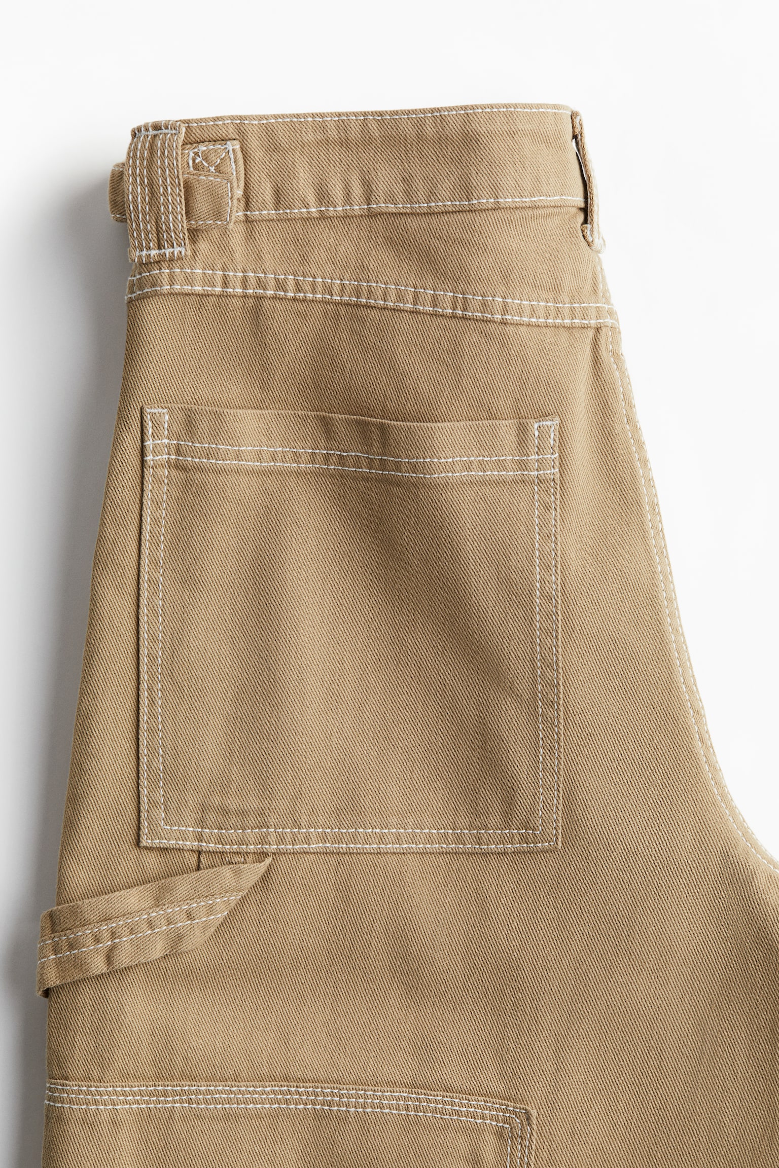 Twill cargo trousers - Dark beige - 4