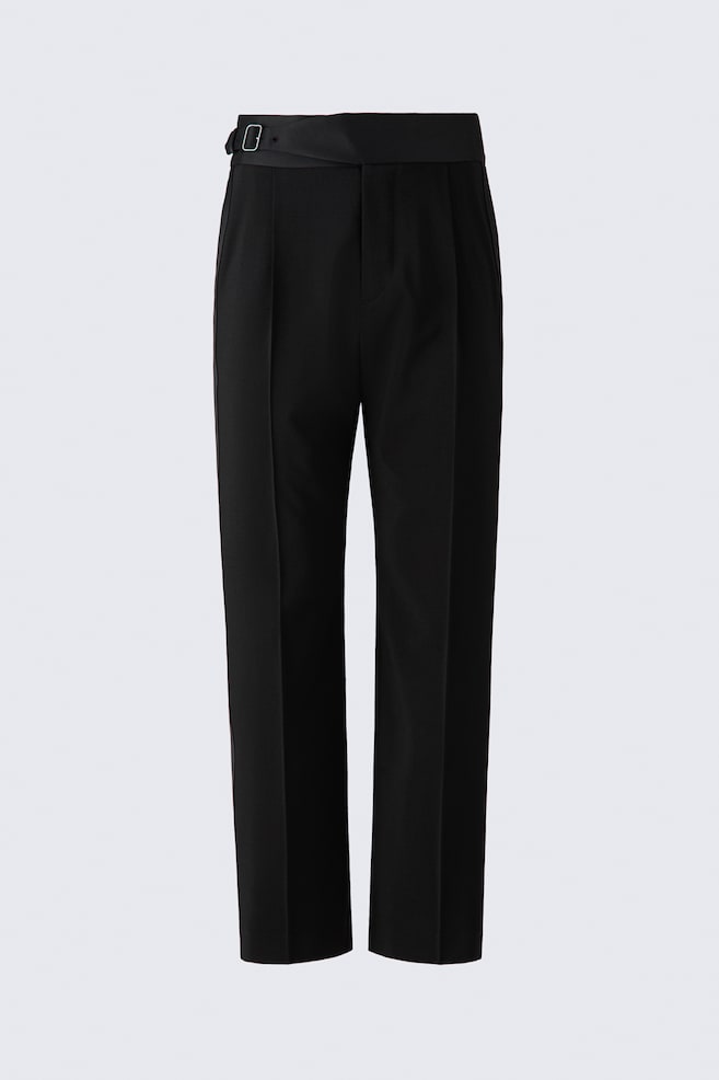 Wool tuxedo trousers - Black - 1