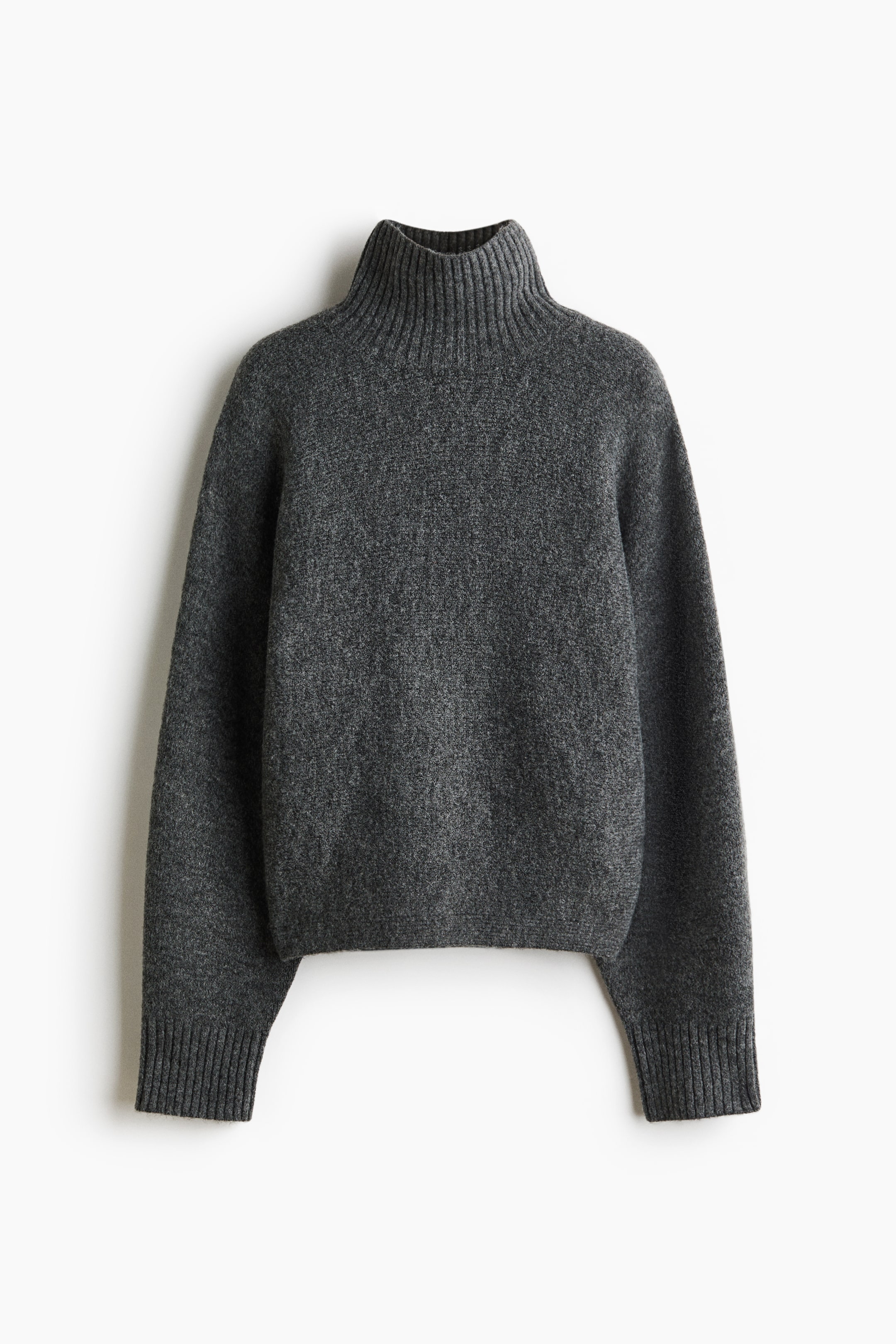 View larger image: Turtleneck jumper - Dark grey marl - Ladies | H&M 1