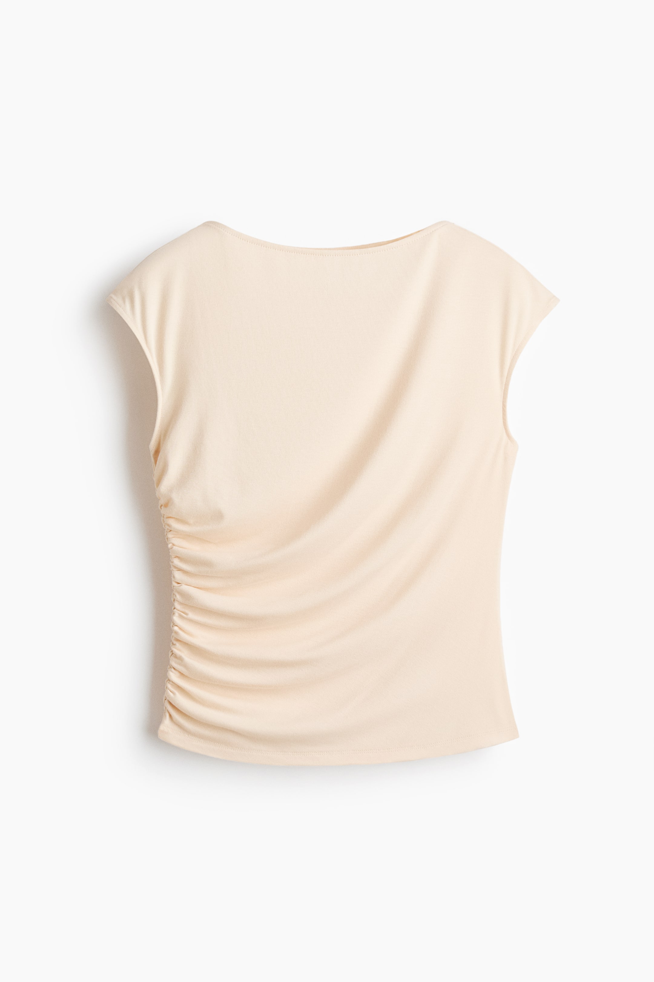 Draped Cap-Sleeved Top
