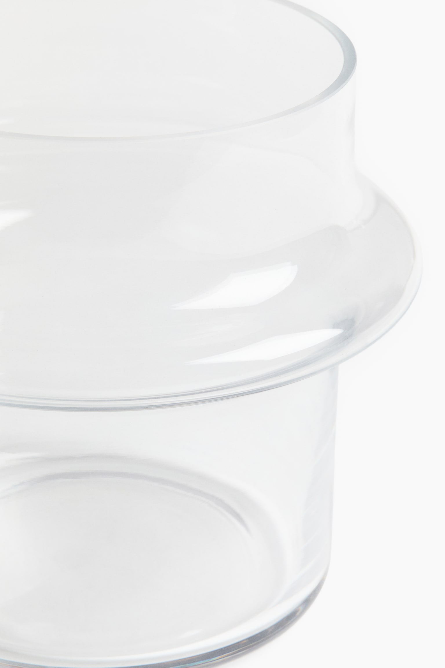 Ampio vaso in vetro a strati - Trasparente/Rosa - 4