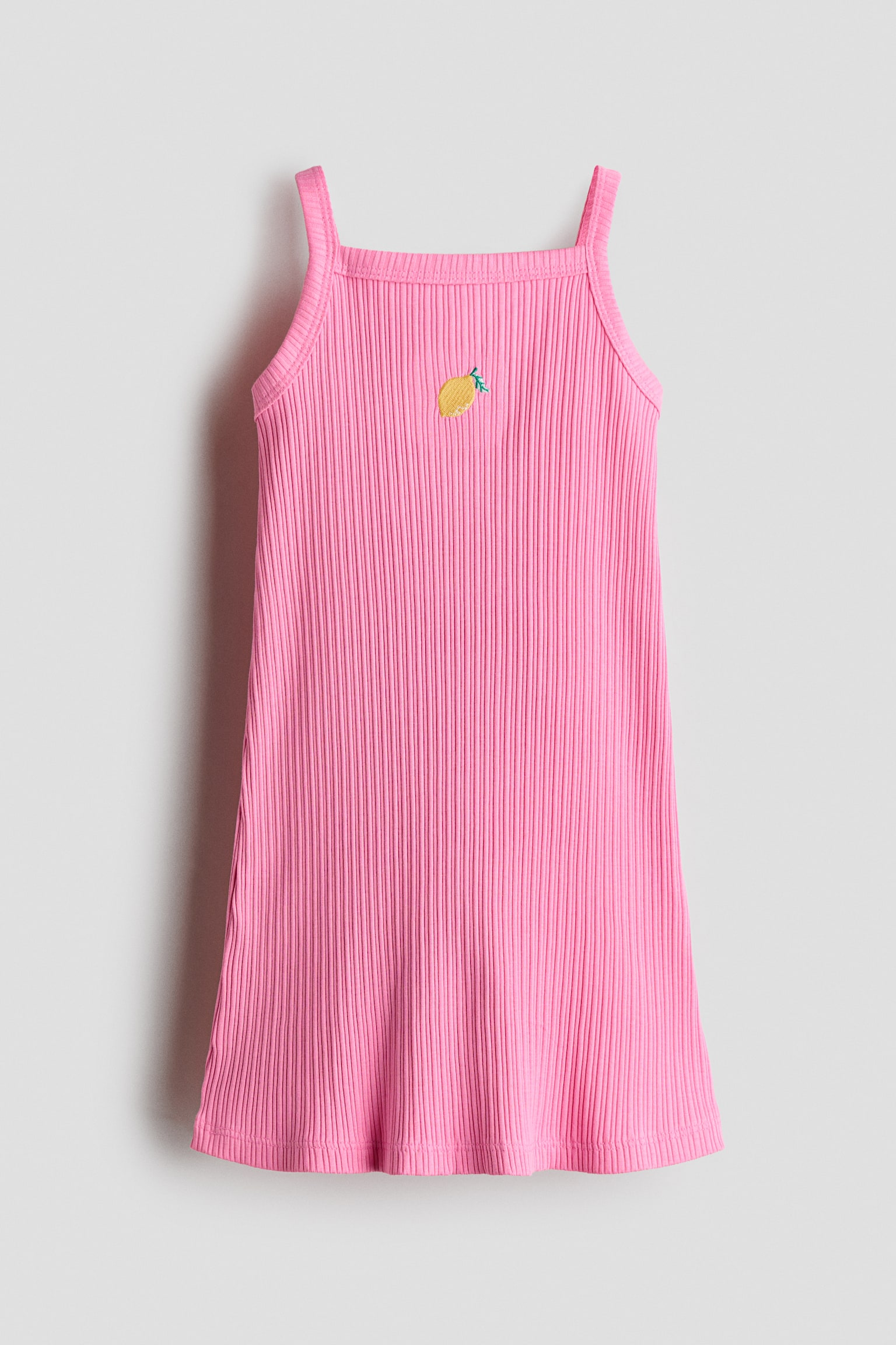 Robe à bretelles fines avec détail brodé - Rose flamboyant - 1