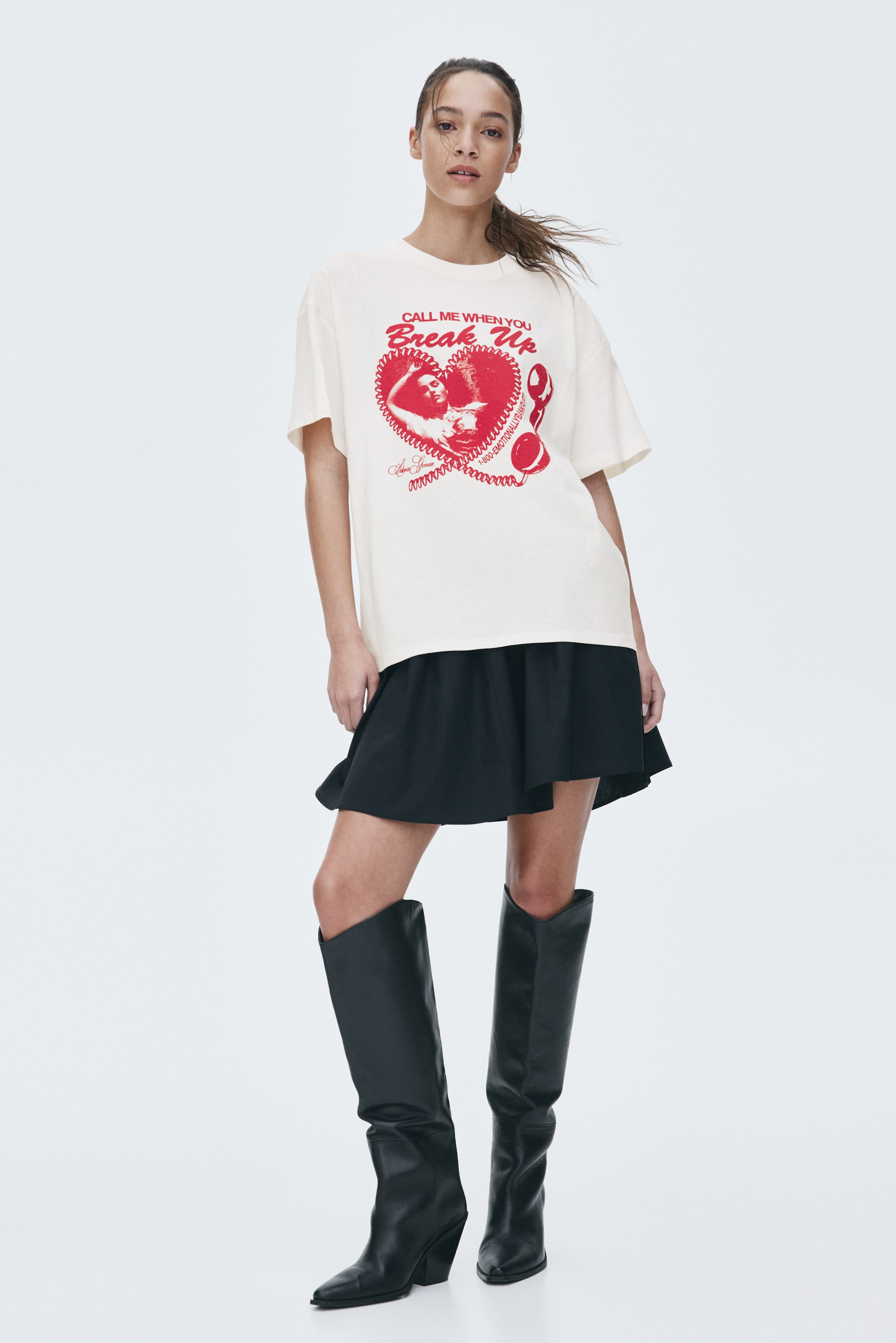 View larger image: Oversized printed T-shirt - White/Selena Gomez - Ladies | H&M IN 2