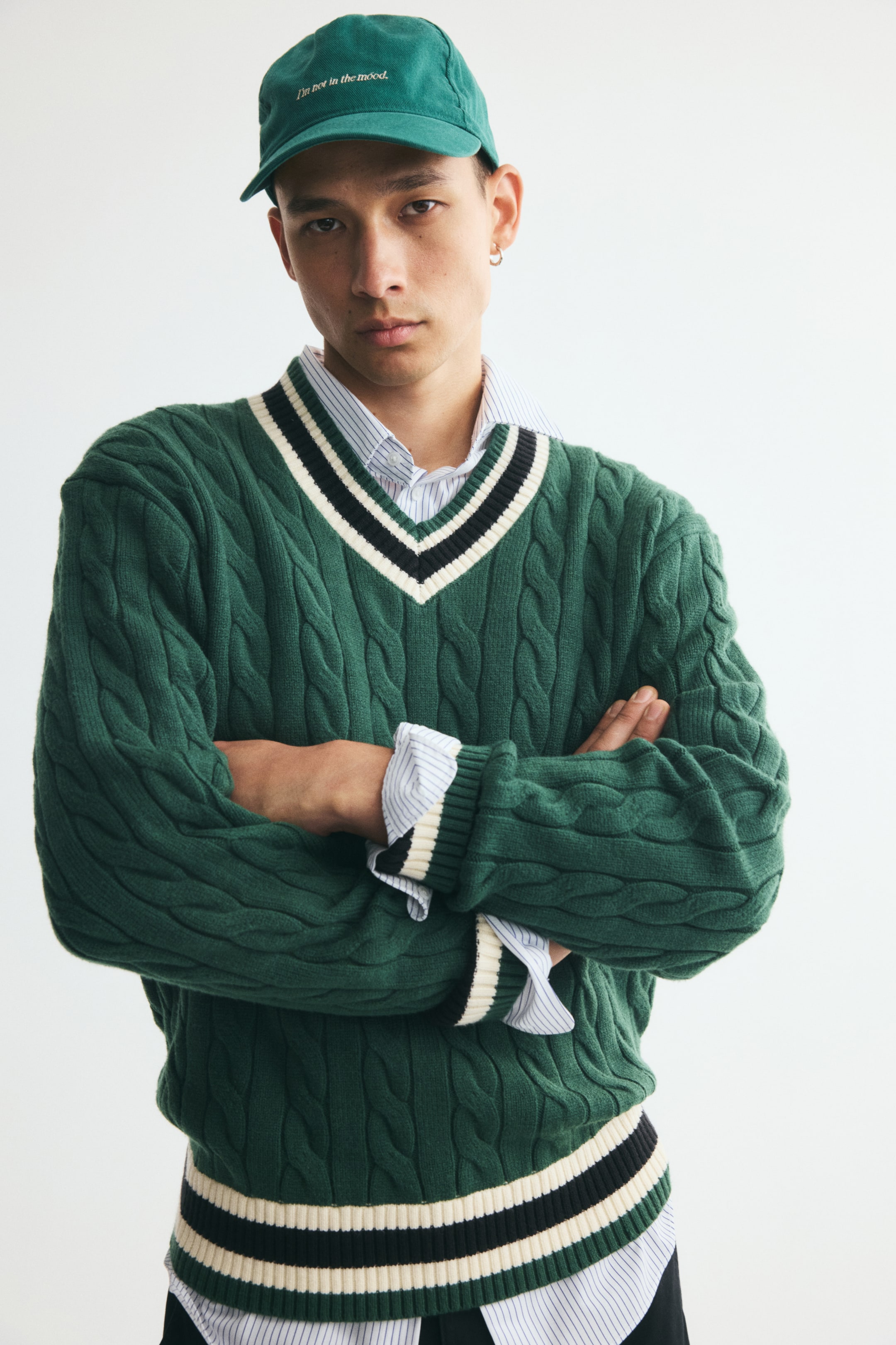Relaxed-Fit Cable-Knit Sweater