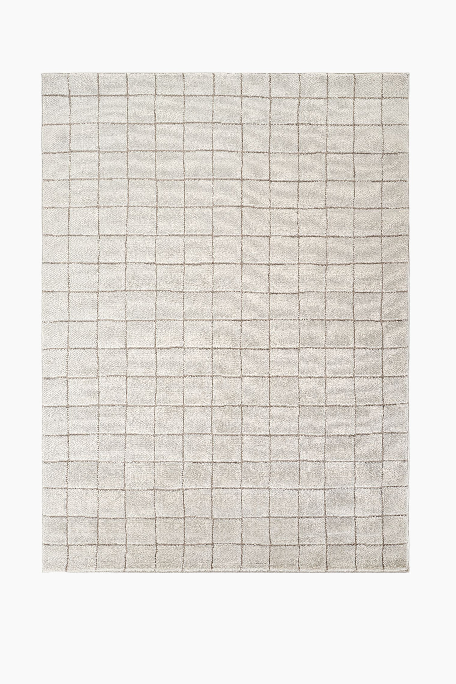 Cascade Modern High Pile Designer Rug - Ivory/Beige