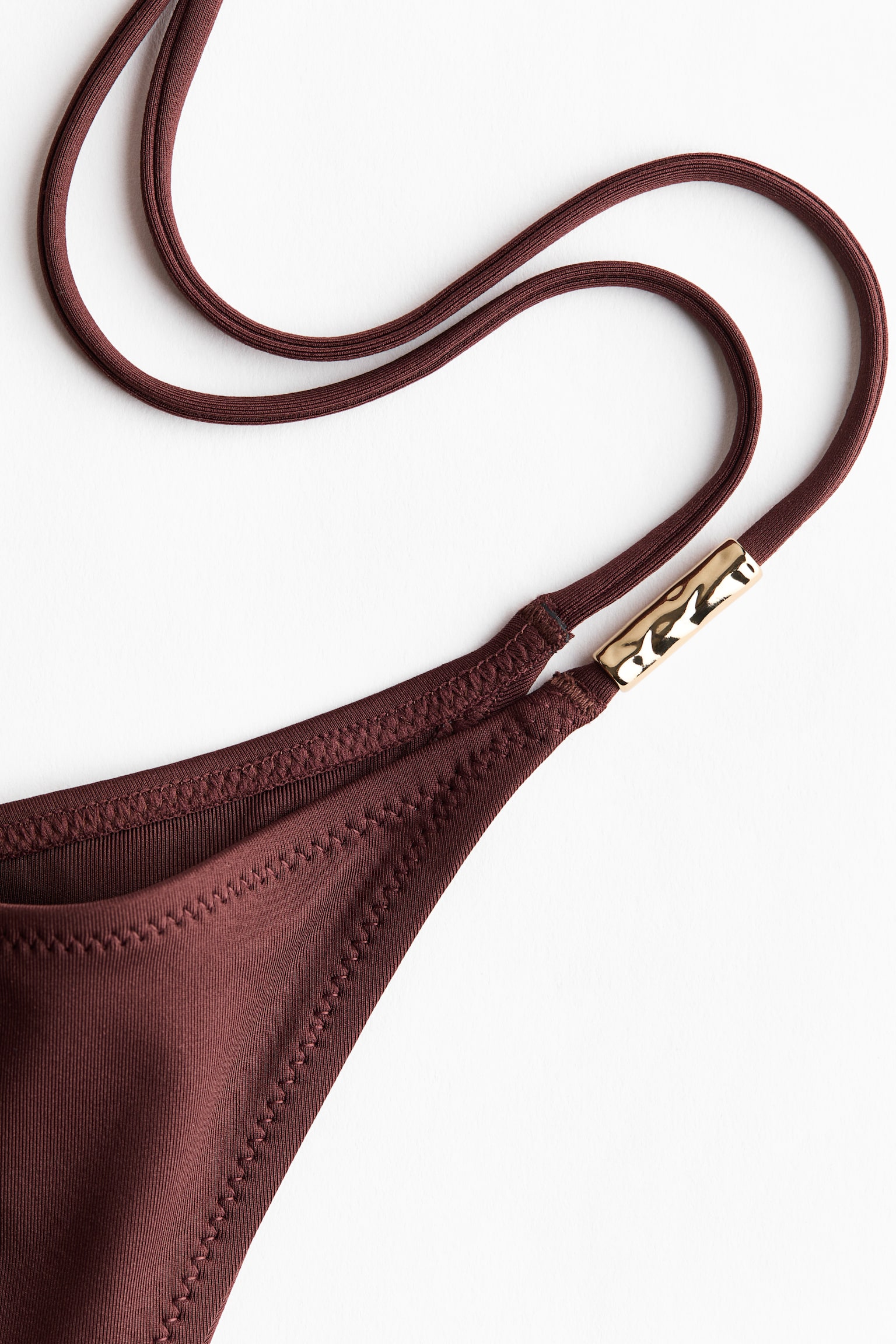 Cheeky Tie tanga bikini bottoms - Dark brown - 5