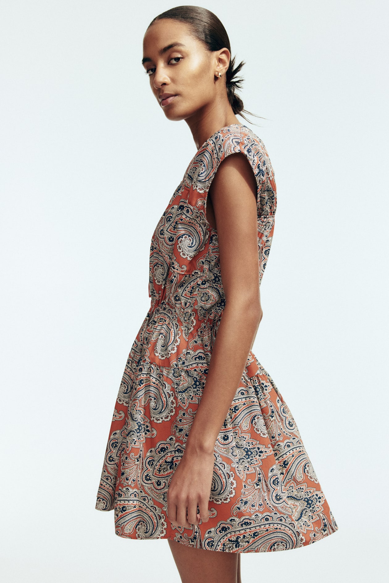 Drawstring-Detail Poplin Dress - image 3