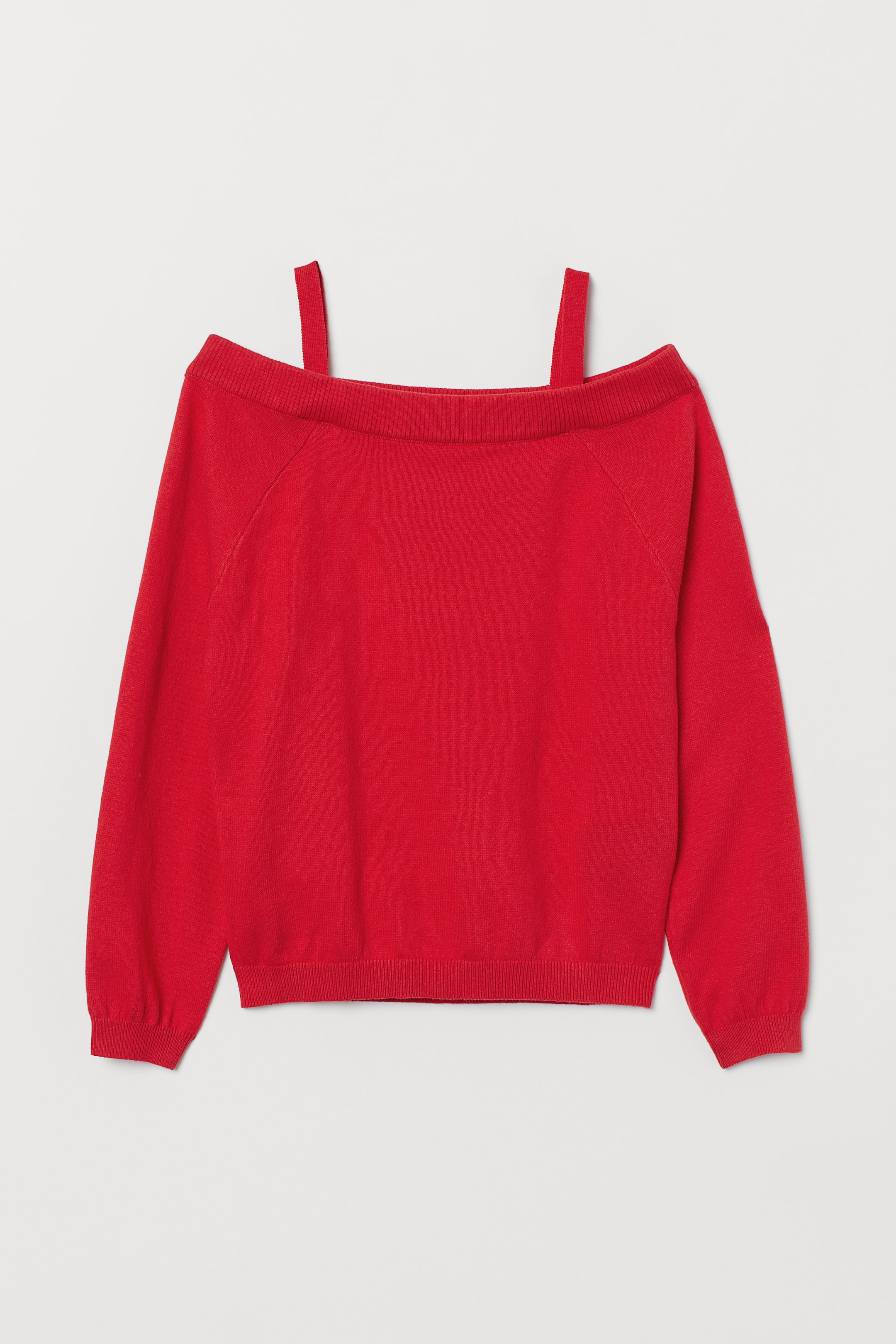 Cold shoulder jumper - Long sleeve - Red - Kids | H&M GB