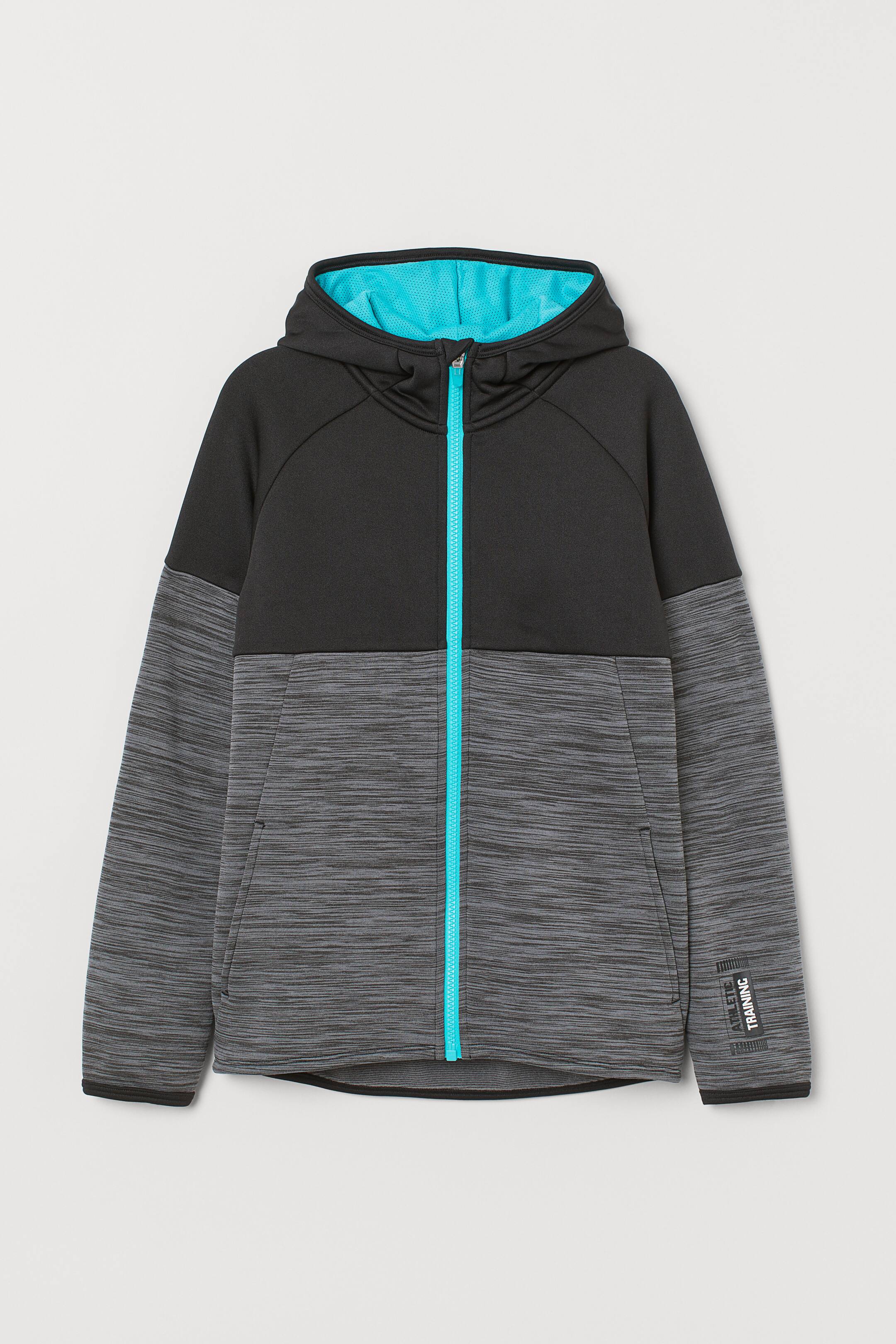 View larger image: Hooded sports jacket - Dark grey/Black - Kids | H&M 1