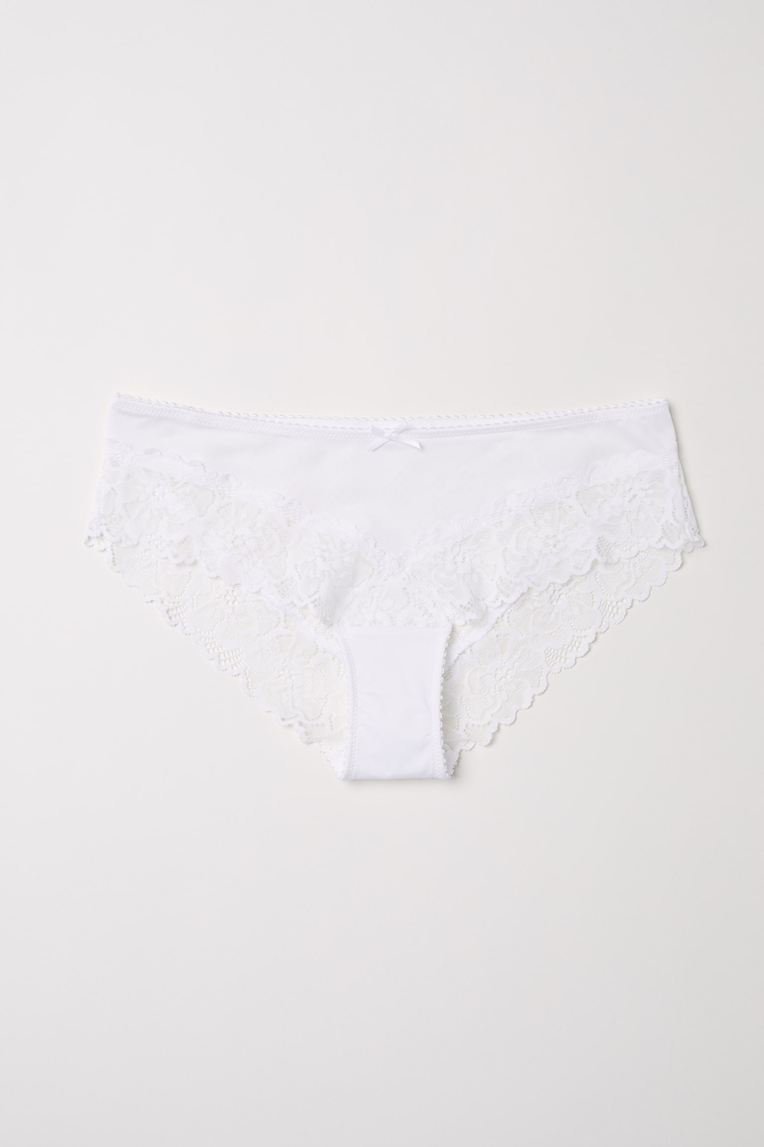 Lace hipster briefs - White