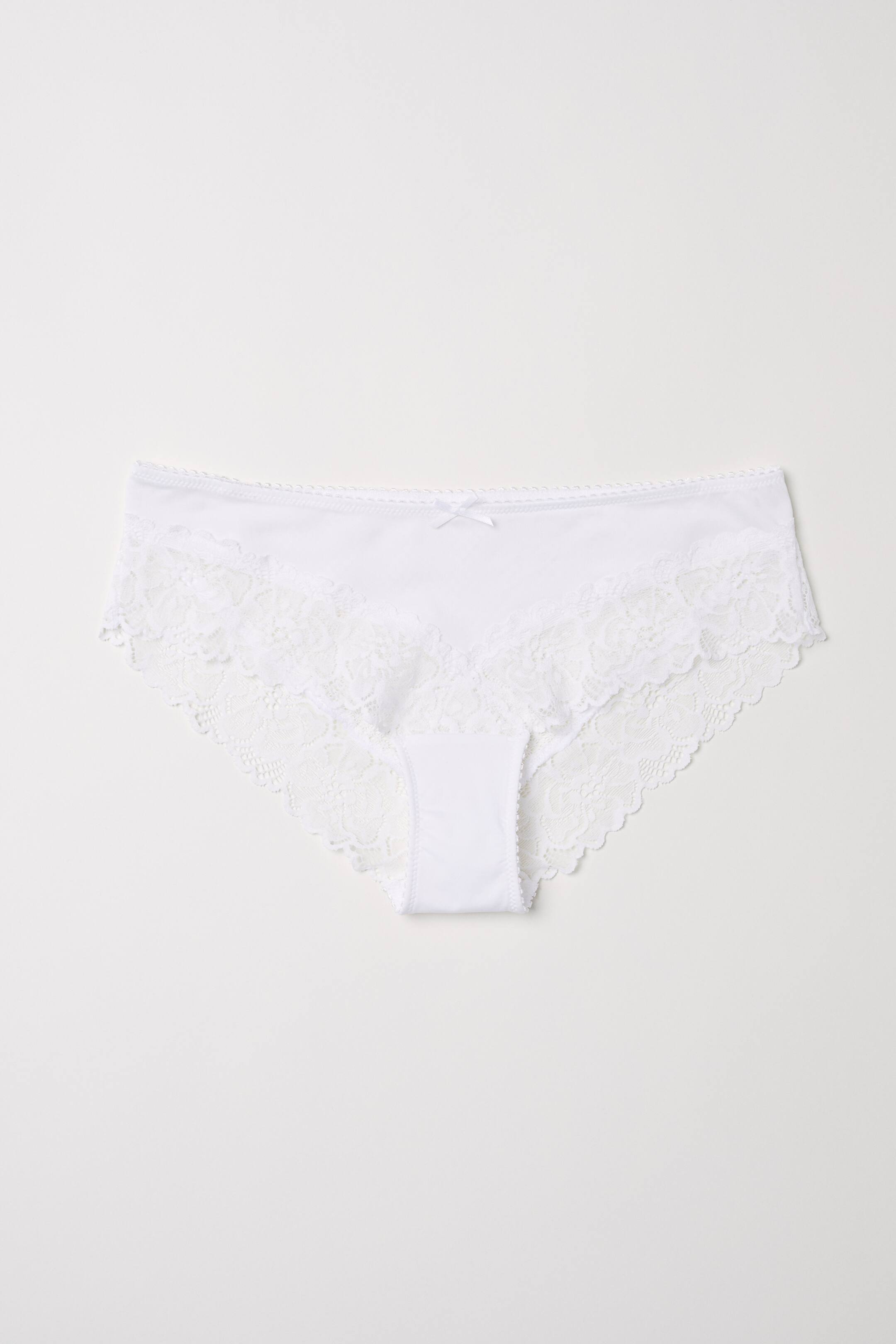 View larger image: Lace hipster briefs - White - Ladies | H&M 1