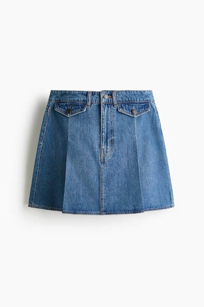 A-line denim skirt - Denim blue - 1