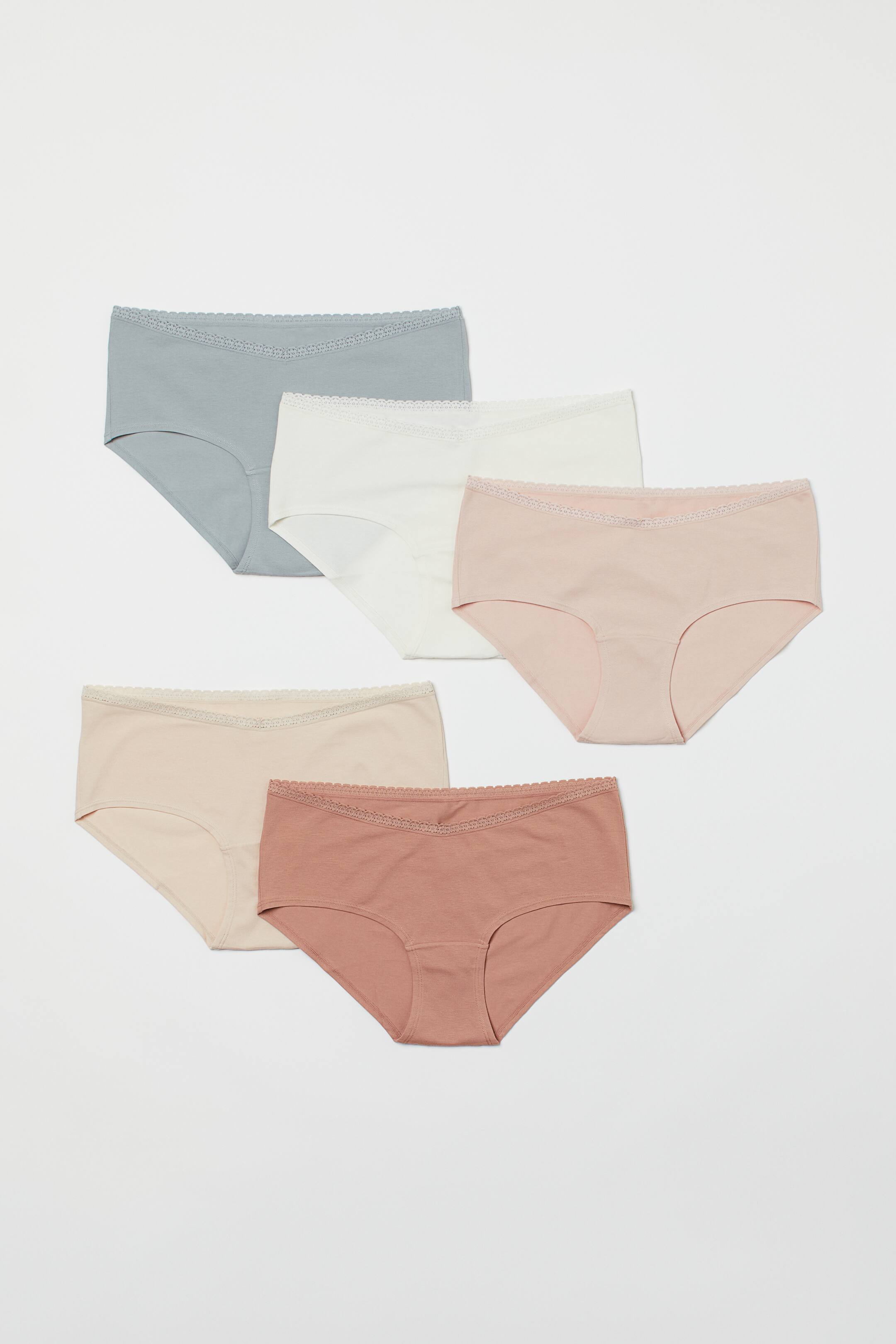 Prikaži veću sliku: MAMA Pet hipster gaćica - Sivoplava/puder ružičasta - Ladies | H&M RS 1