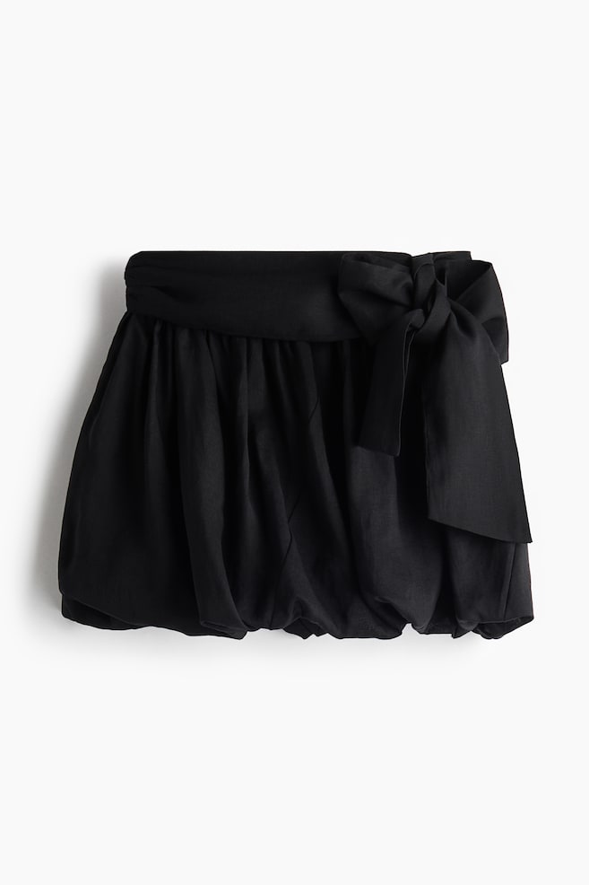 Bubble-hem skirt - Black - 1