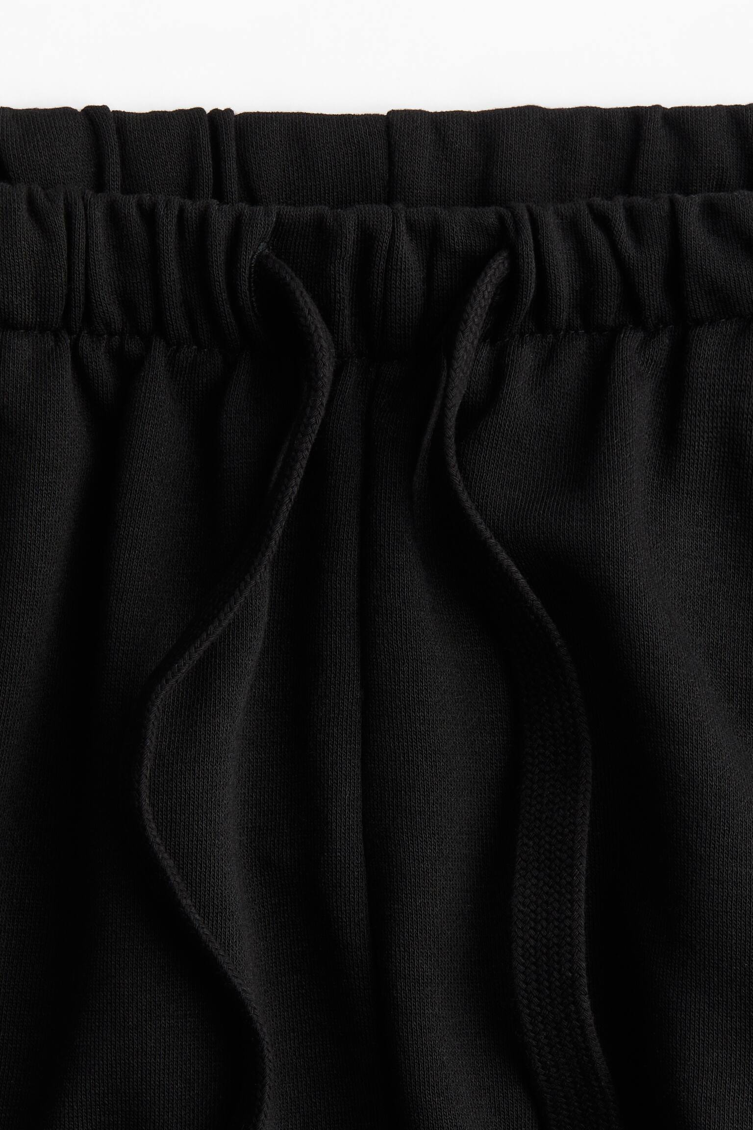 Loose-fit sweatshorts - Black/Light grey marl/Light beige/White - 6