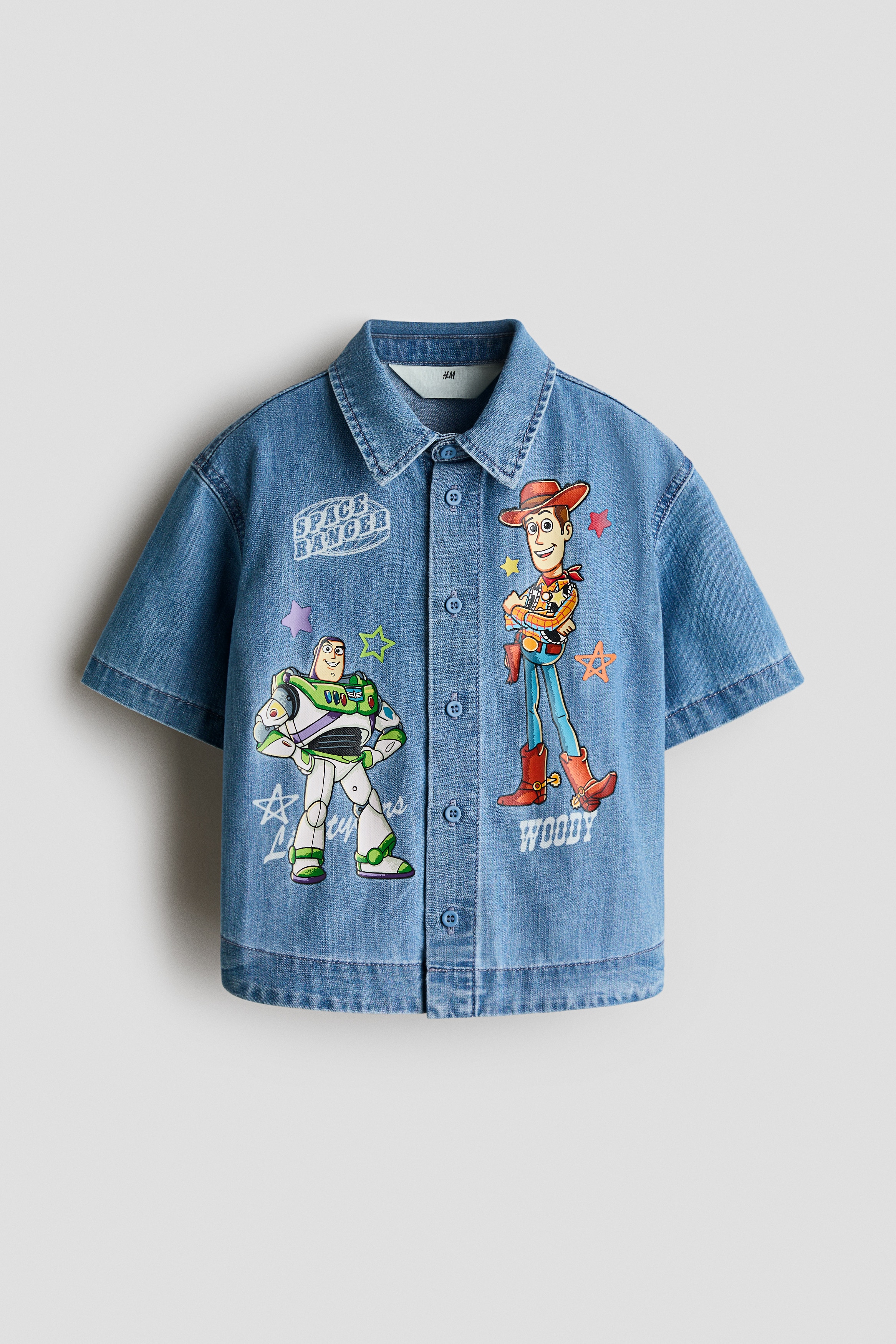 Printed denim shirt - Denim blue/Toy Story